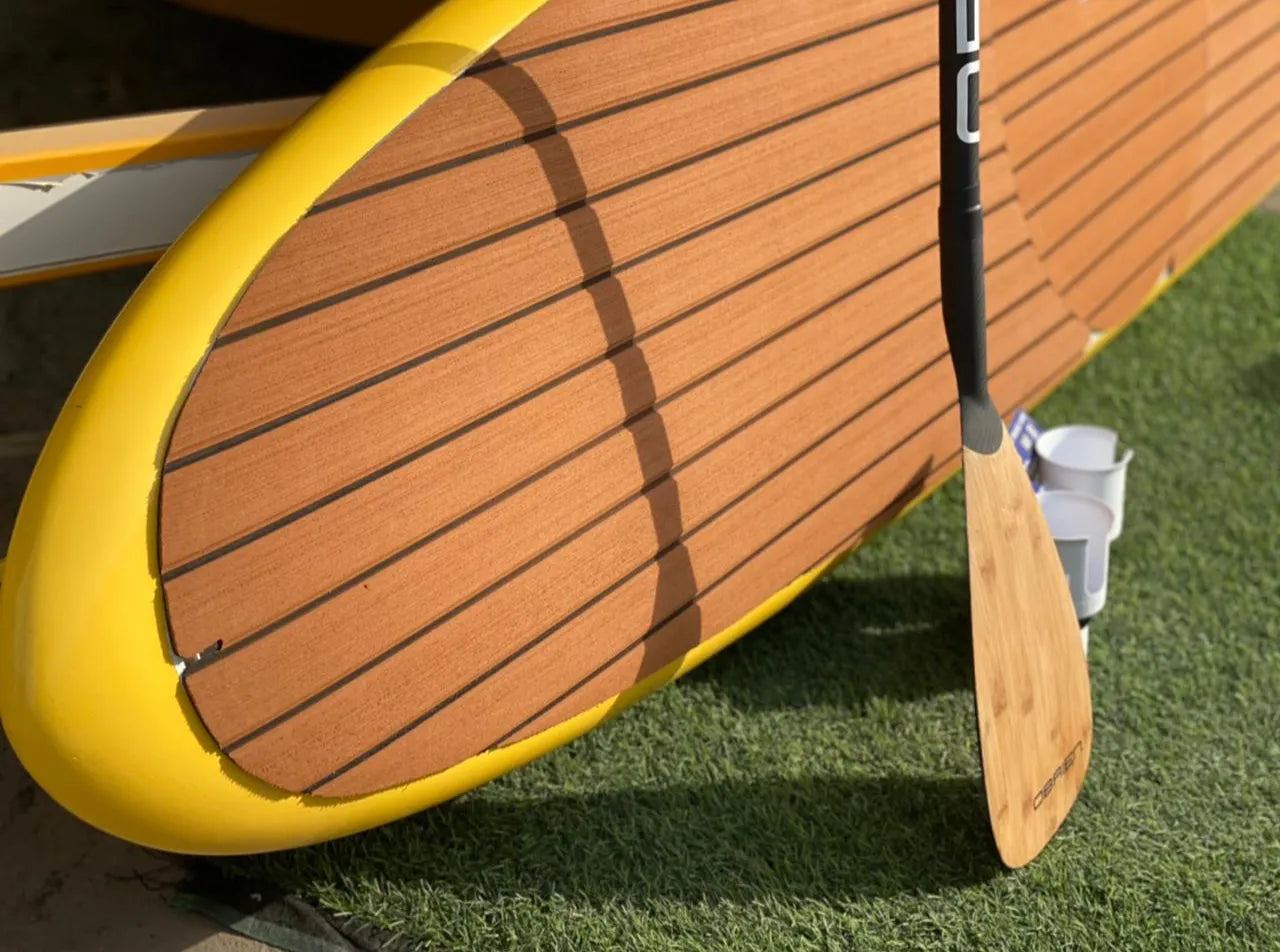 PoseidonDeck faux teak stripe EVA foam boat flooring collection for marine decking and pontoon boat floors