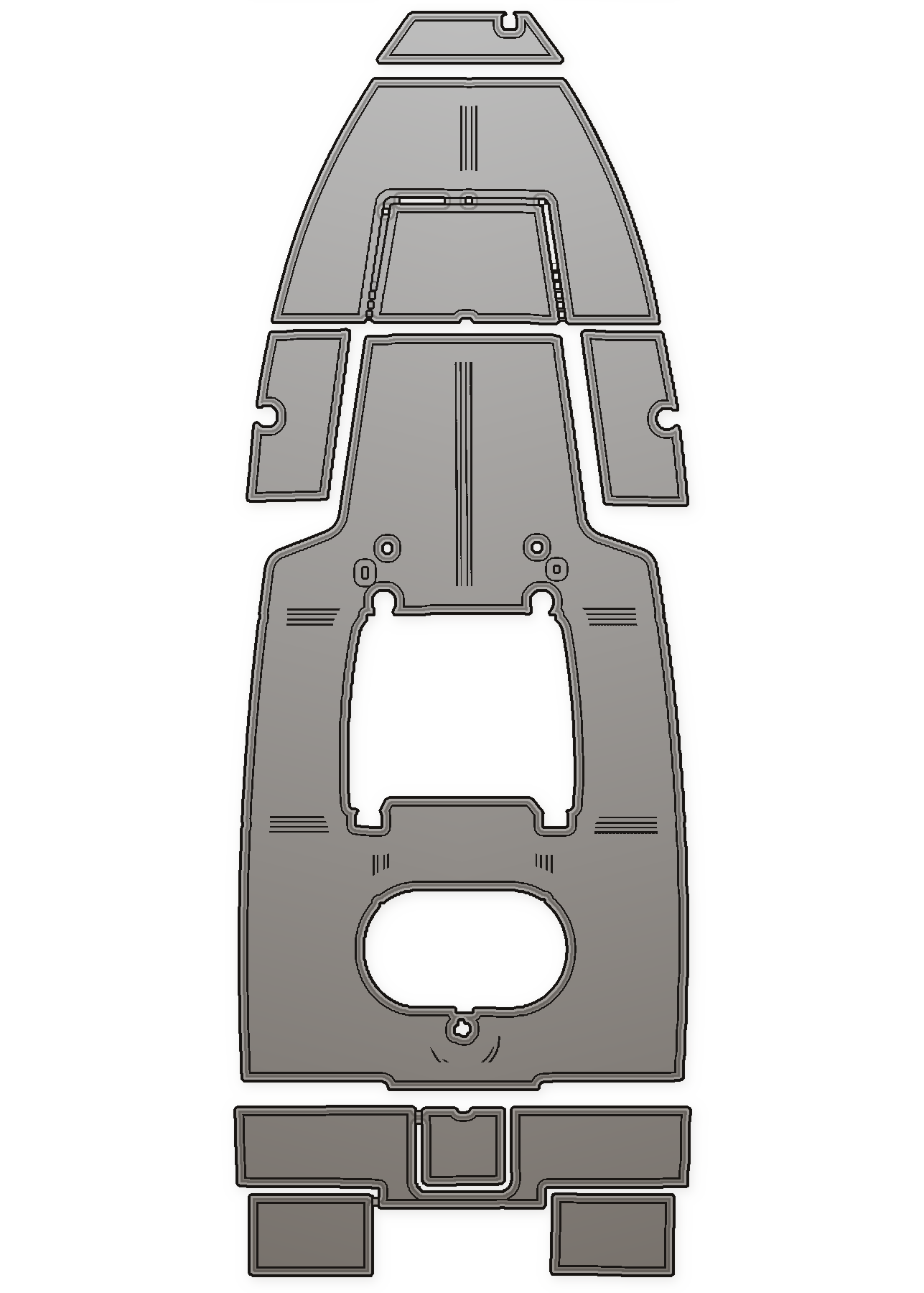 2000-2002 Pathfinder 2200 Custom EVA Foam Boat Flooring — custom EVA foam boat flooring layout