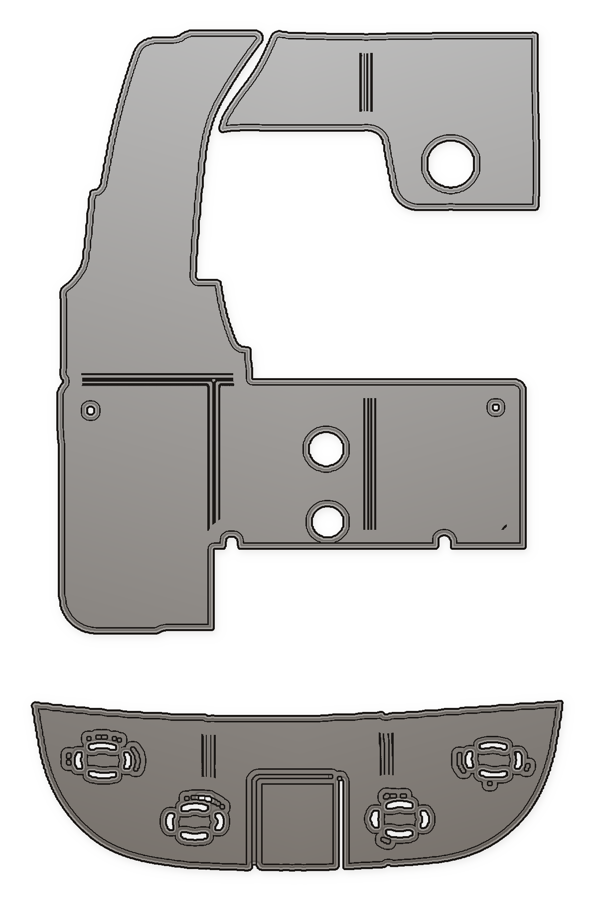 2000-2002 Sea Ray 340 Sundancer Custom EVA Foam Boat Flooring — custom EVA foam boat flooring layout