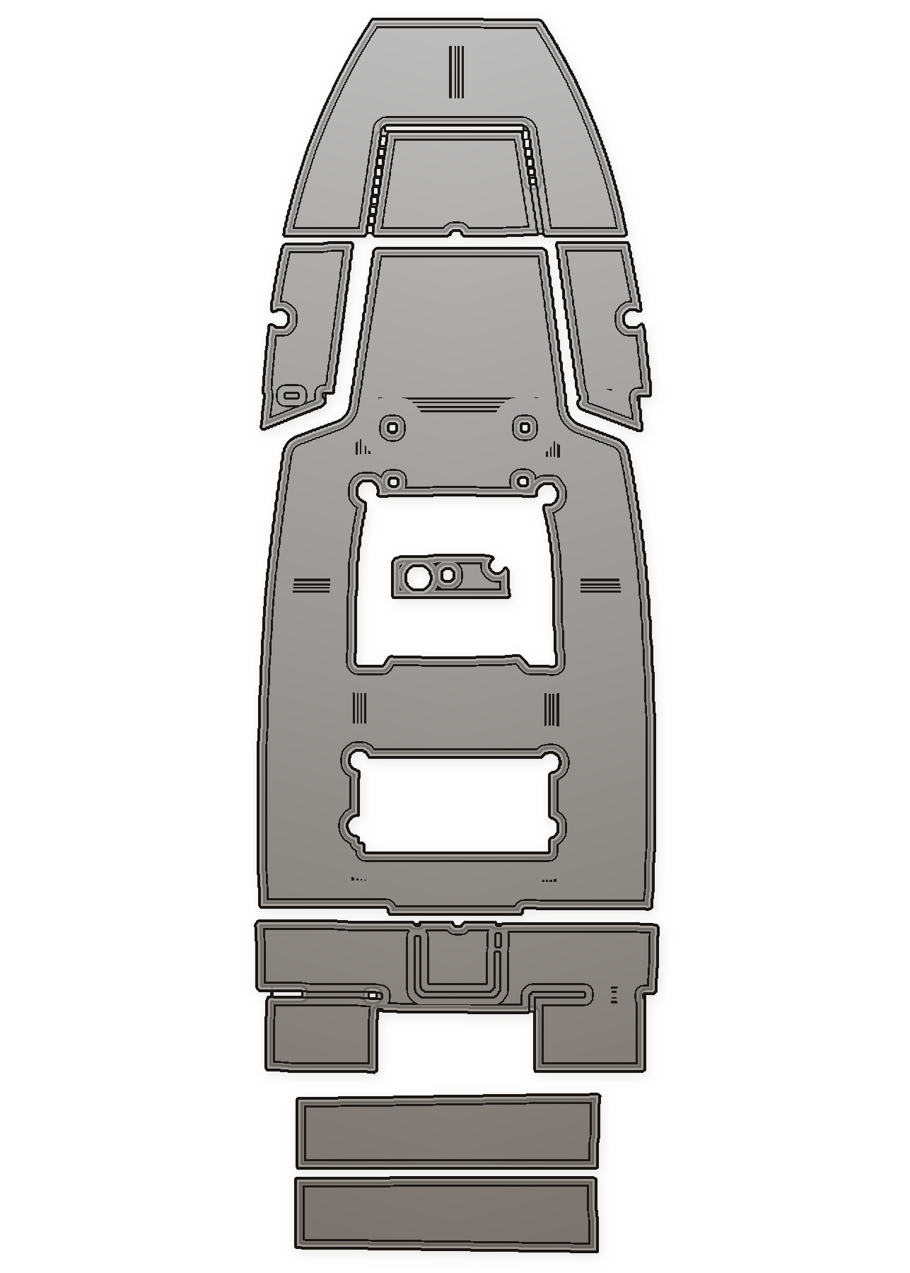 2000-2002 Pathfinder 2200 Custom EVA Foam Boat Flooring — custom EVA foam boat flooring layout