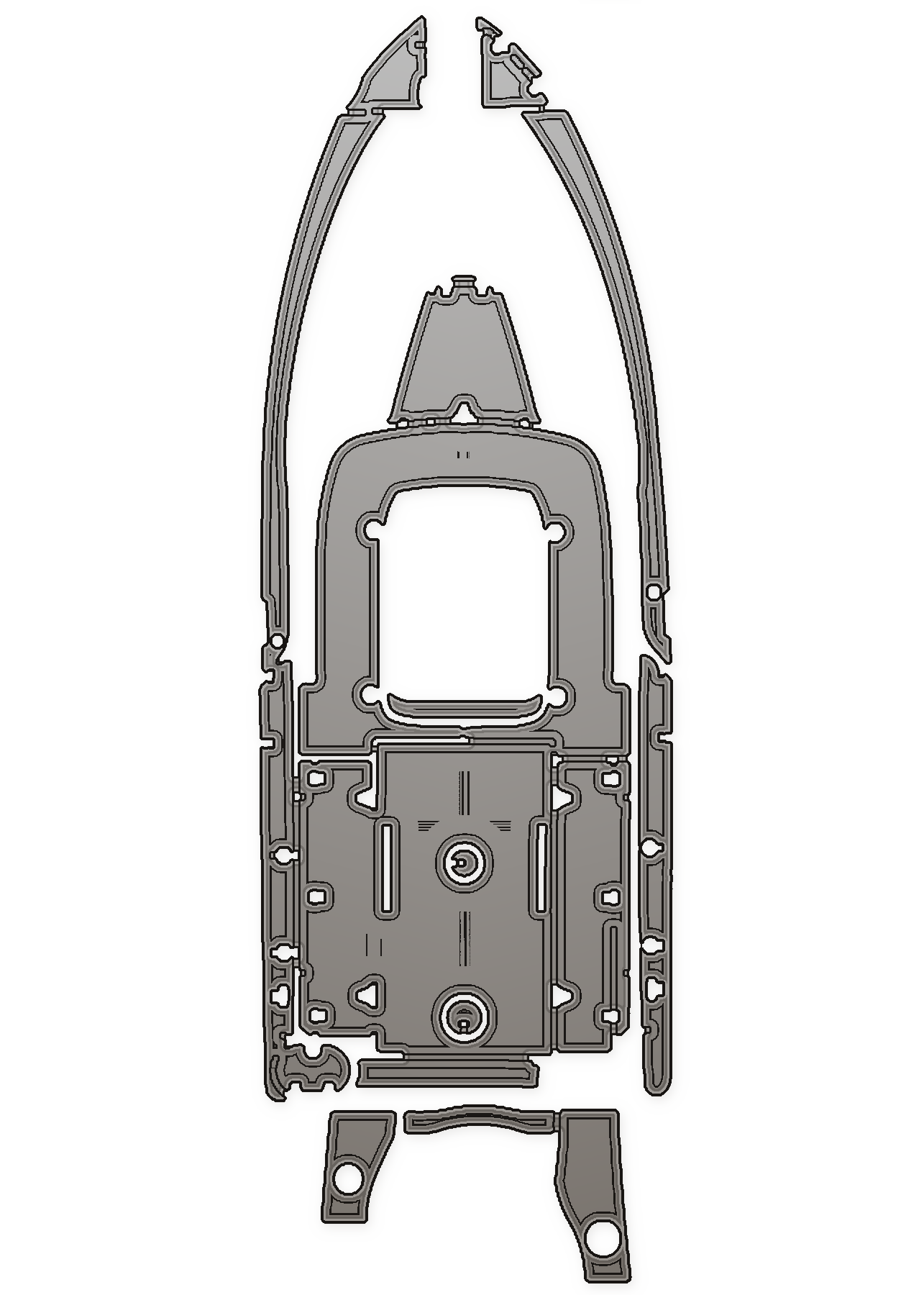 2003-2004 Boston Whaler 270 Outrage Custom EVA Foam Boat Flooring — custom EVA foam boat flooring layout