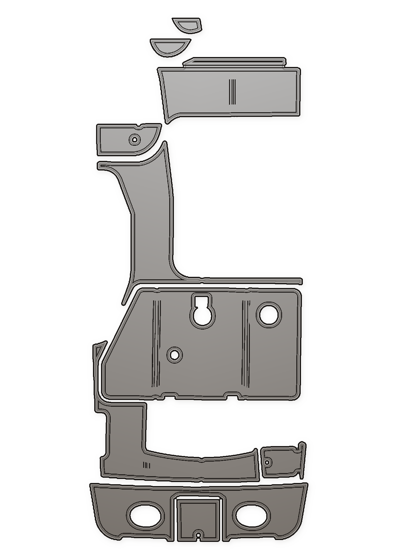 2003-2005 Monterey 282 Custom EVA Foam Boat Flooring — custom EVA foam boat flooring layout