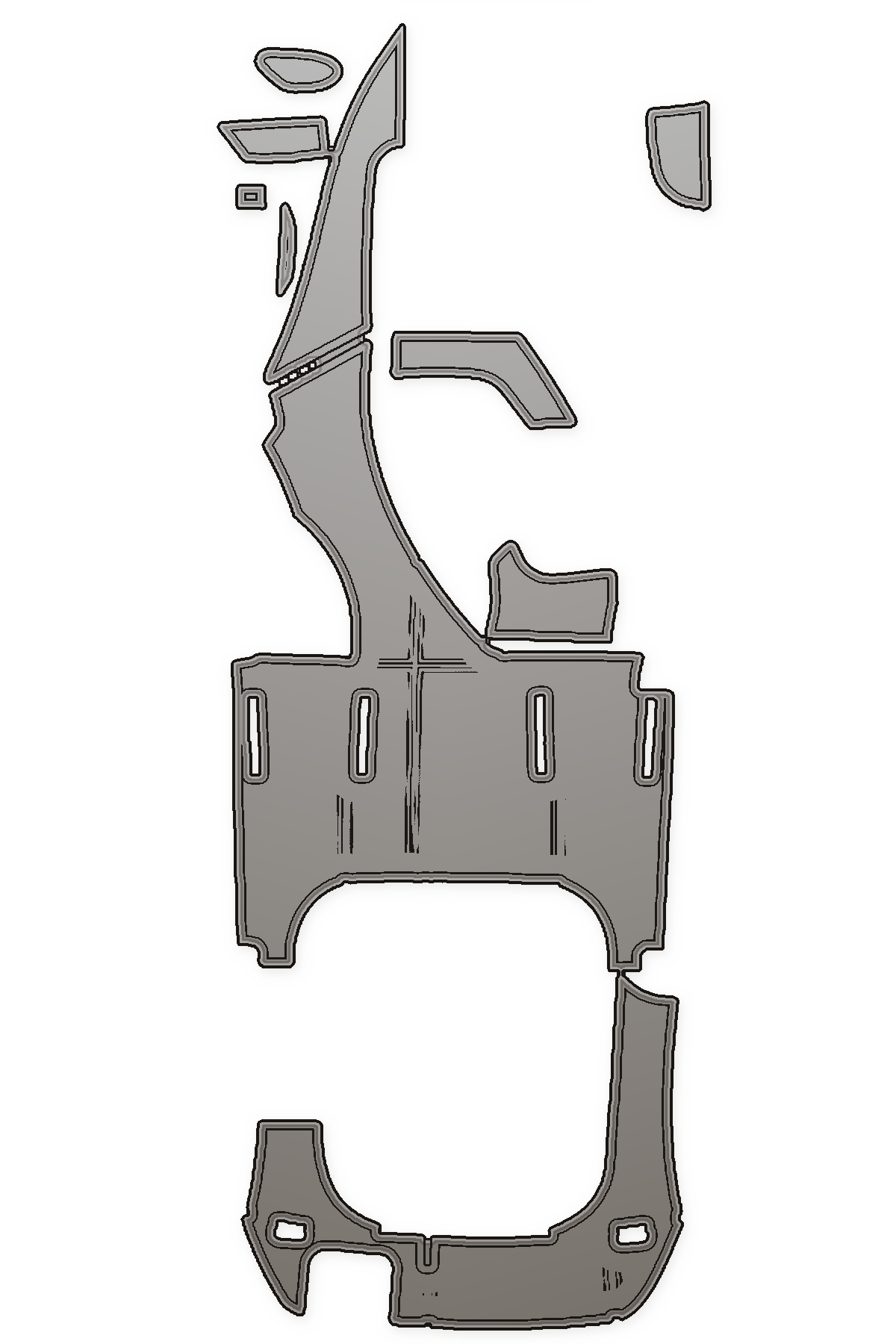 2005-2008 Baja 242 Islander Custom EVA Foam Boat Flooring — custom EVA foam boat flooring layout