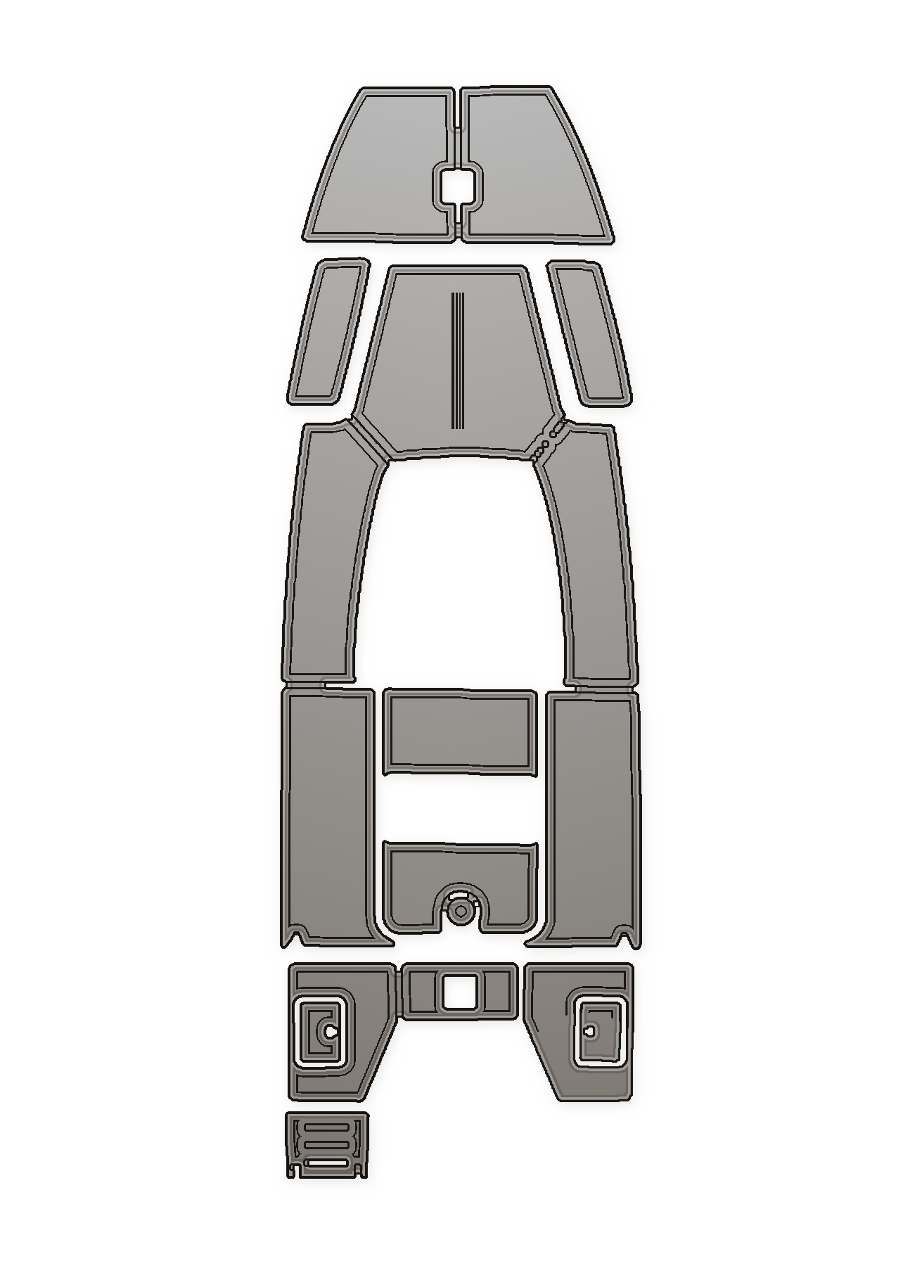 2004-2005 Sea Pro SV2100 Custom EVA Foam Boat Flooring — custom EVA foam boat flooring layout