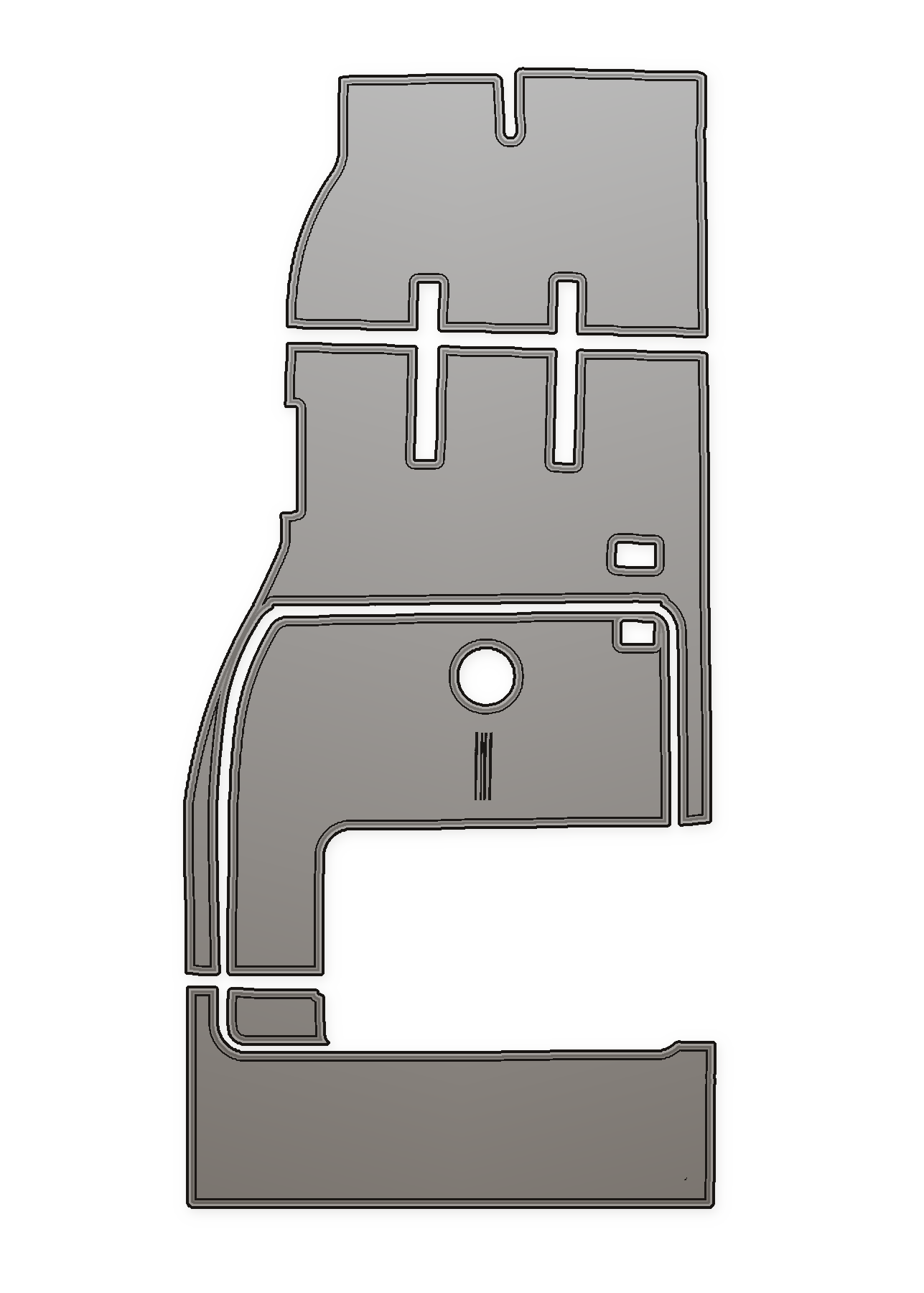 2006-2007 Fountain 38 Express Custom EVA Foam Boat Flooring — custom EVA foam boat flooring layout