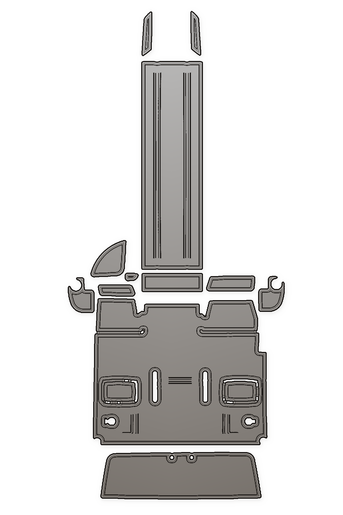2005-2006 Sunsation 32 Custom EVA Foam Boat Flooring — custom EVA foam boat flooring layout