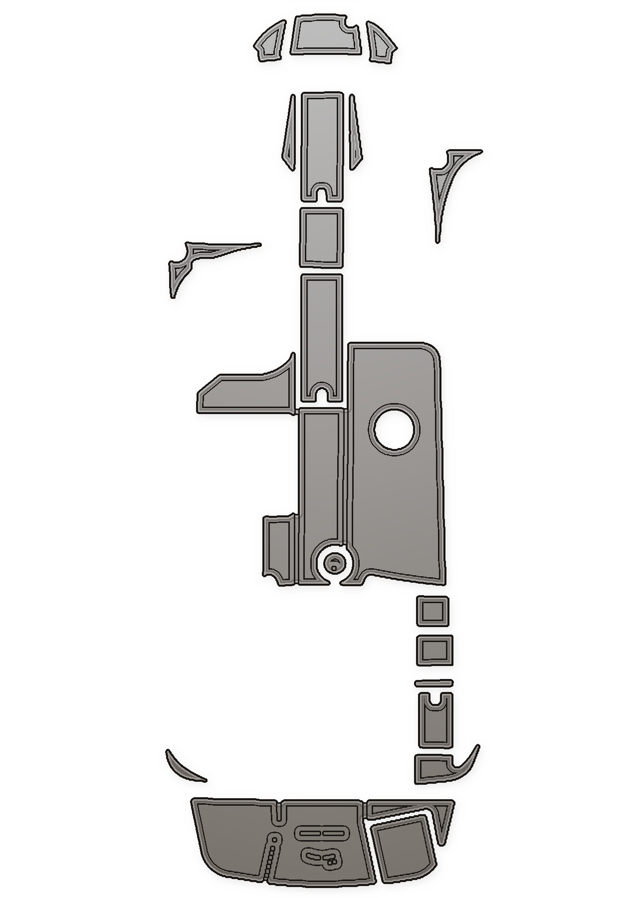 2014-2016 Sea Ray 240 Sundeck Custom EVA Foam Boat Flooring — custom EVA foam boat flooring layout