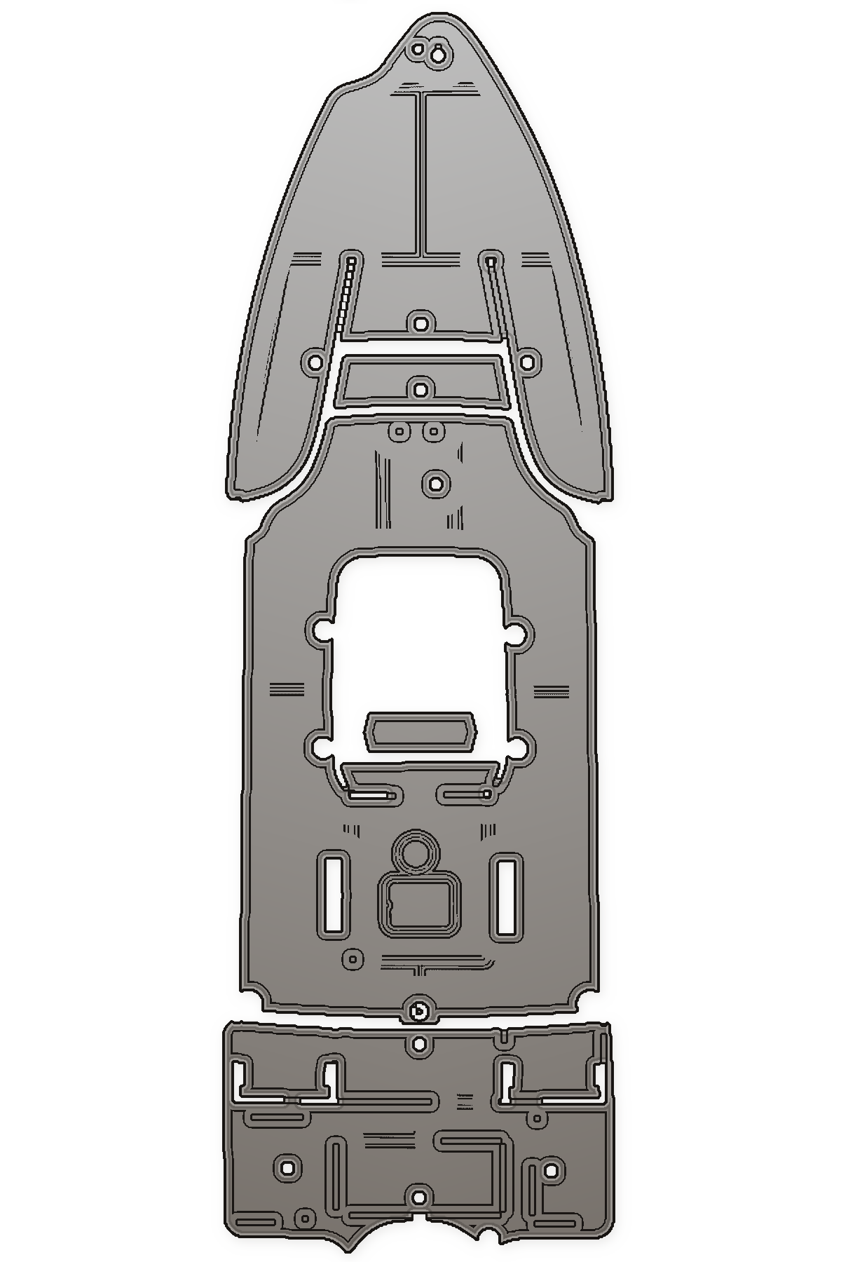 2016-2018 Blue Wave 25 Custom EVA Foam Boat Flooring — custom EVA foam boat flooring layout
