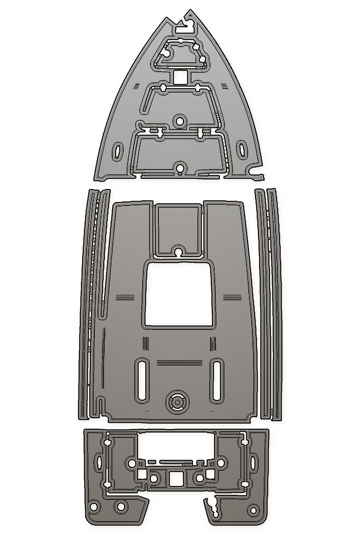 2017 Blazer 675 Ultimate Bay Custom EVA Foam Boat Flooring — custom EVA foam boat flooring layout