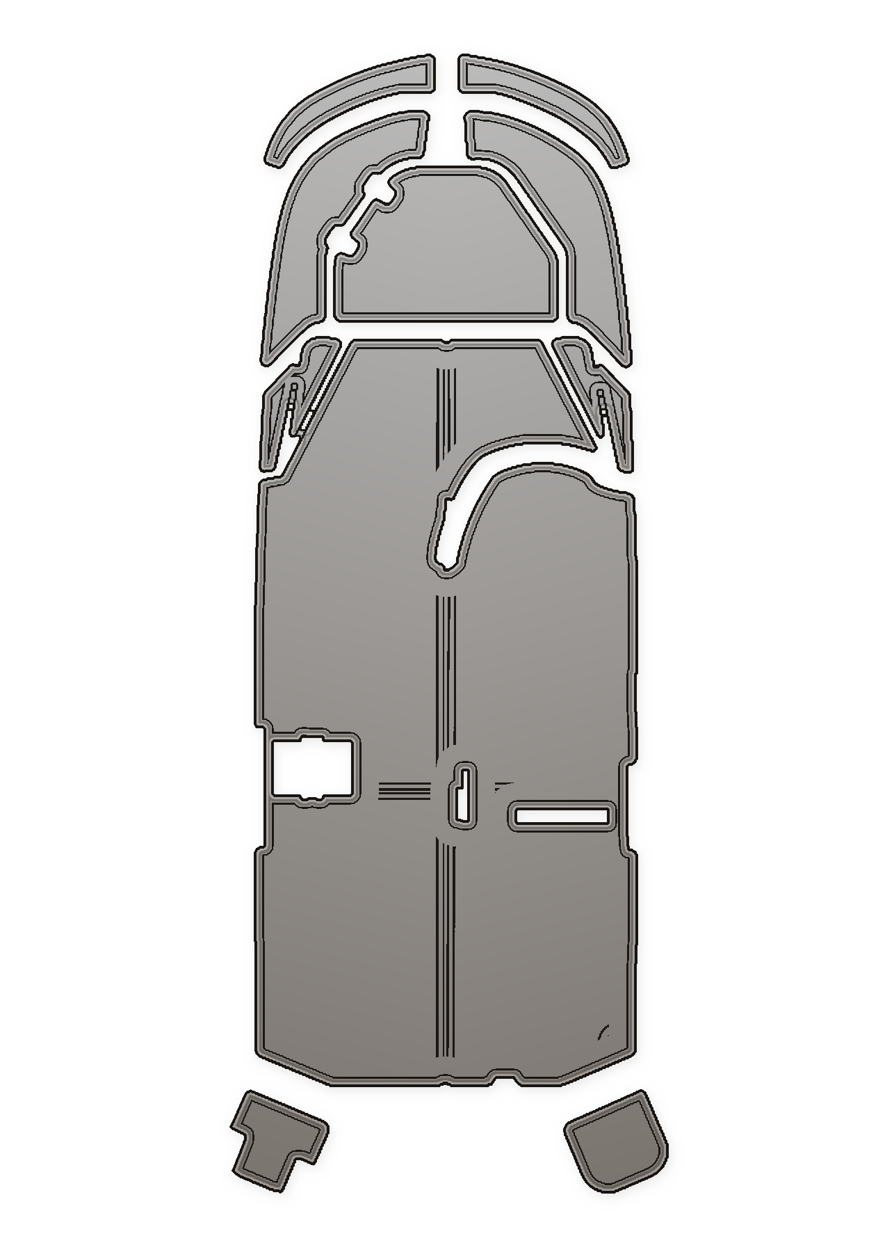 2017 Boston Whaler 130 Super Sport Custom EVA Foam Boat Flooring — custom EVA foam boat flooring layout