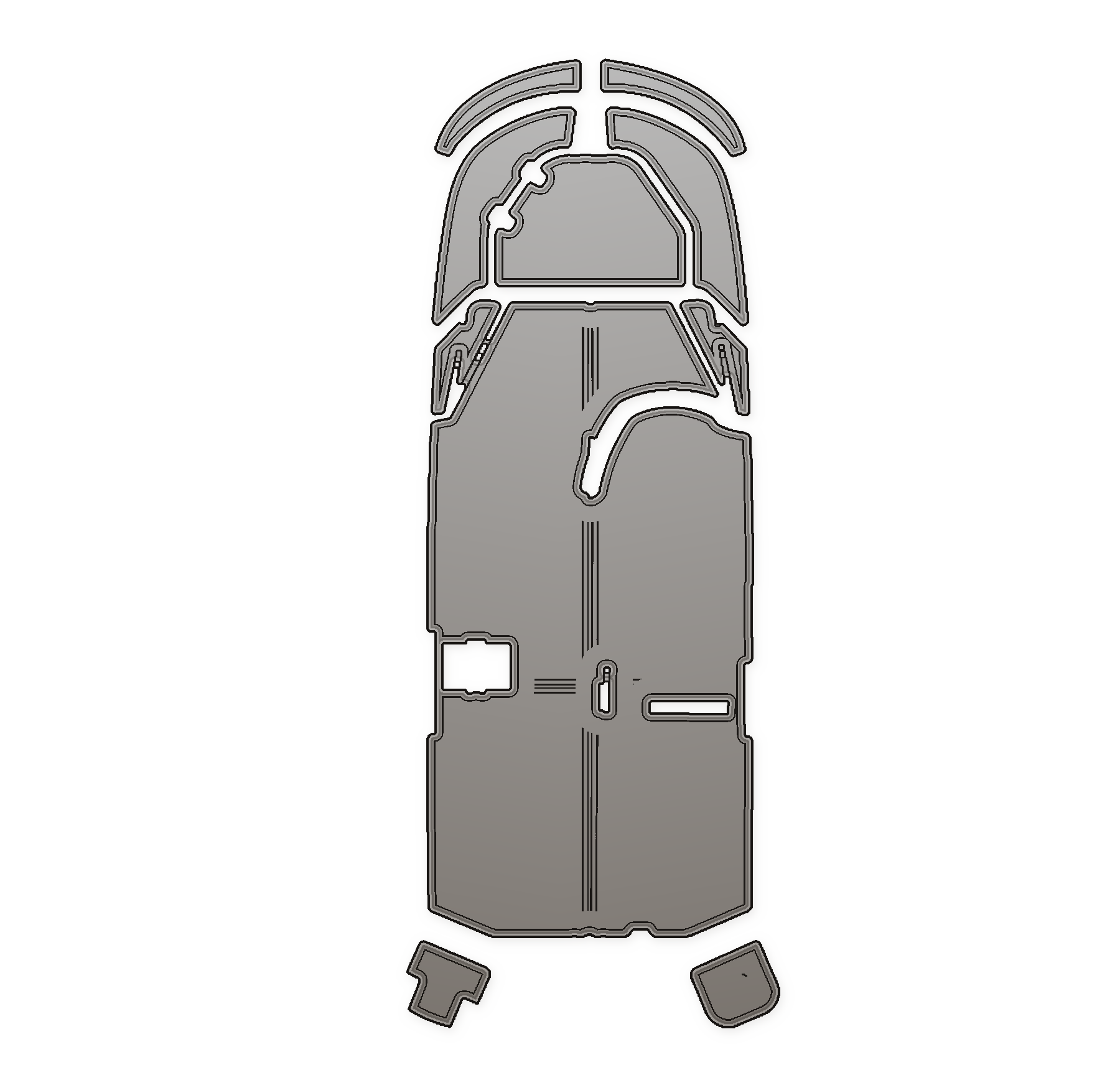 2019 Boston Whaler 130 Super Sport Custom EVA Foam Boat Flooring — custom EVA foam boat flooring layout