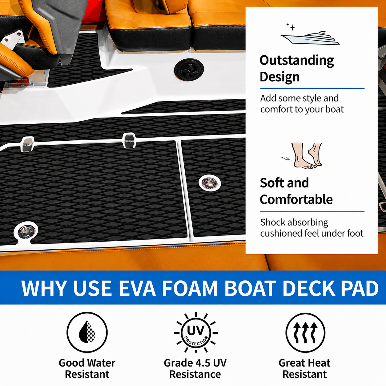 Camo Diamond EVA Foam Boat Flooring