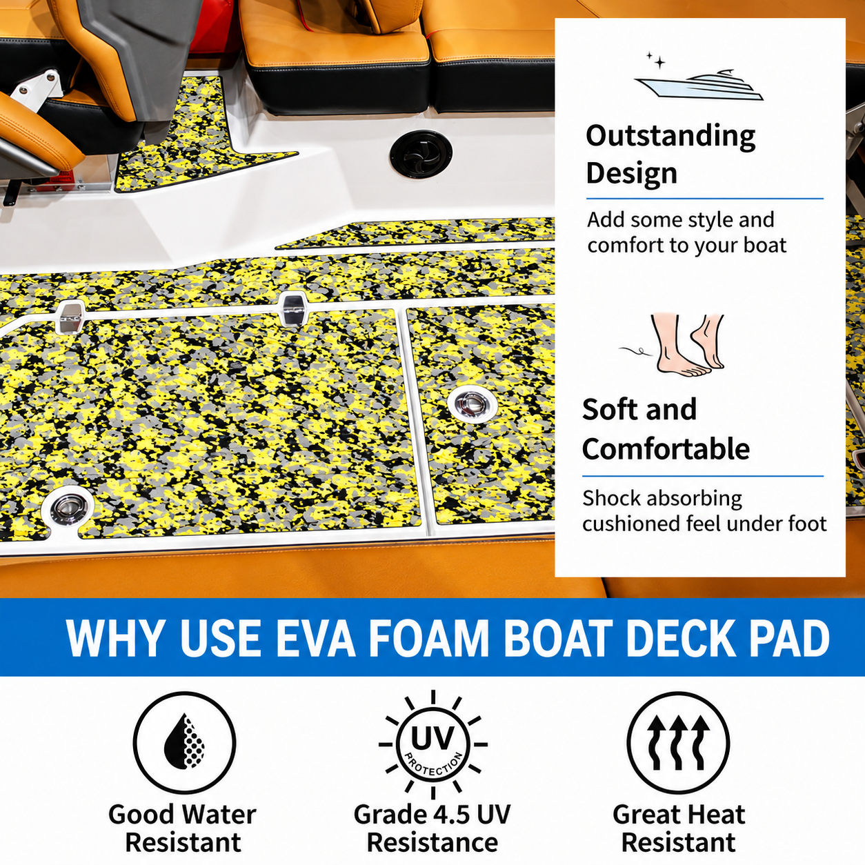 Camo Diamond EVA Foam Boat Flooring