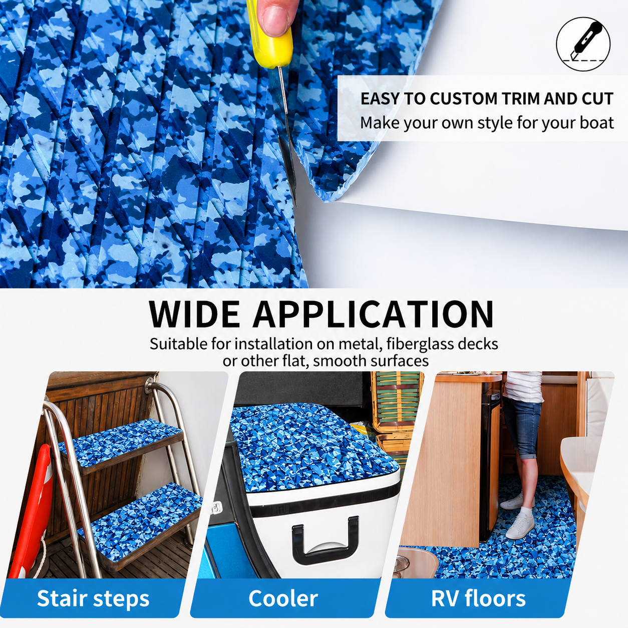 Camo Diamond EVA Foam Boat Flooring