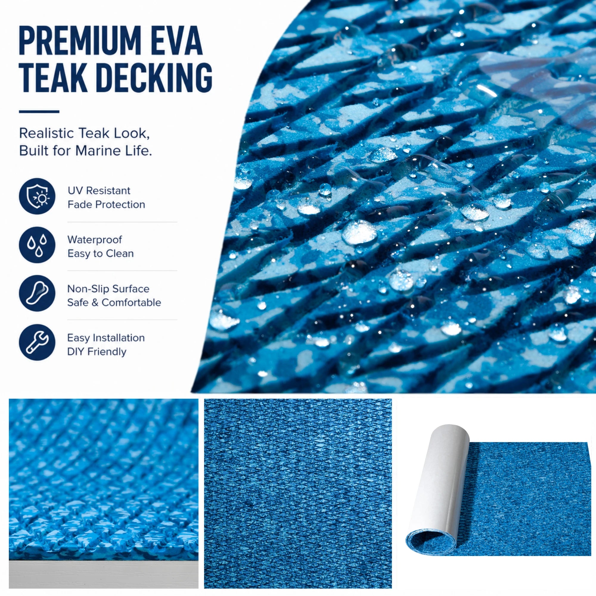 PoseidonDeck blue camo EVA foam boat flooring #color_blue-camo