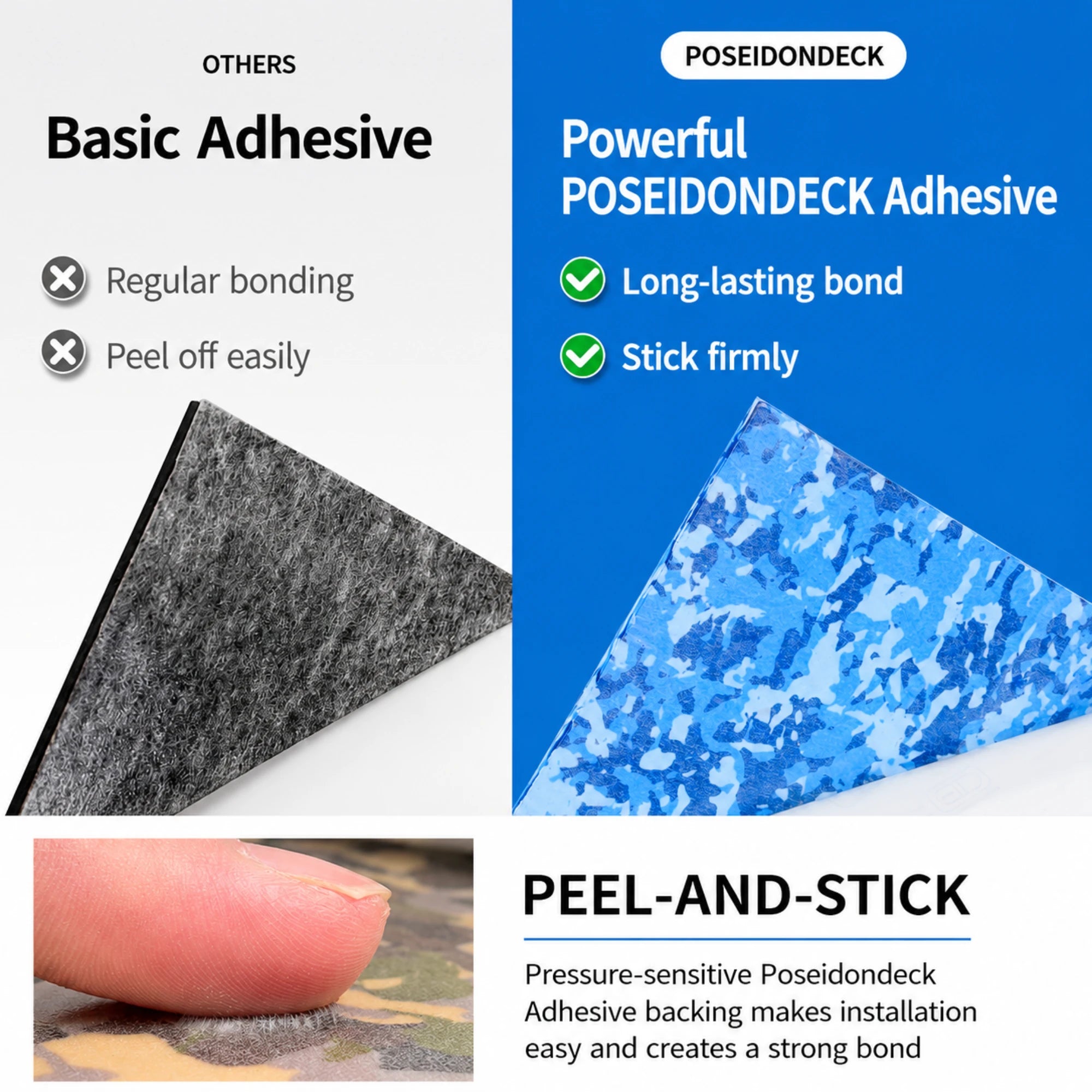 PoseidonDeck small diamond ocean camo EVA foam boat flooring for fishing boats and pontoons #color_small-diamond-ocean