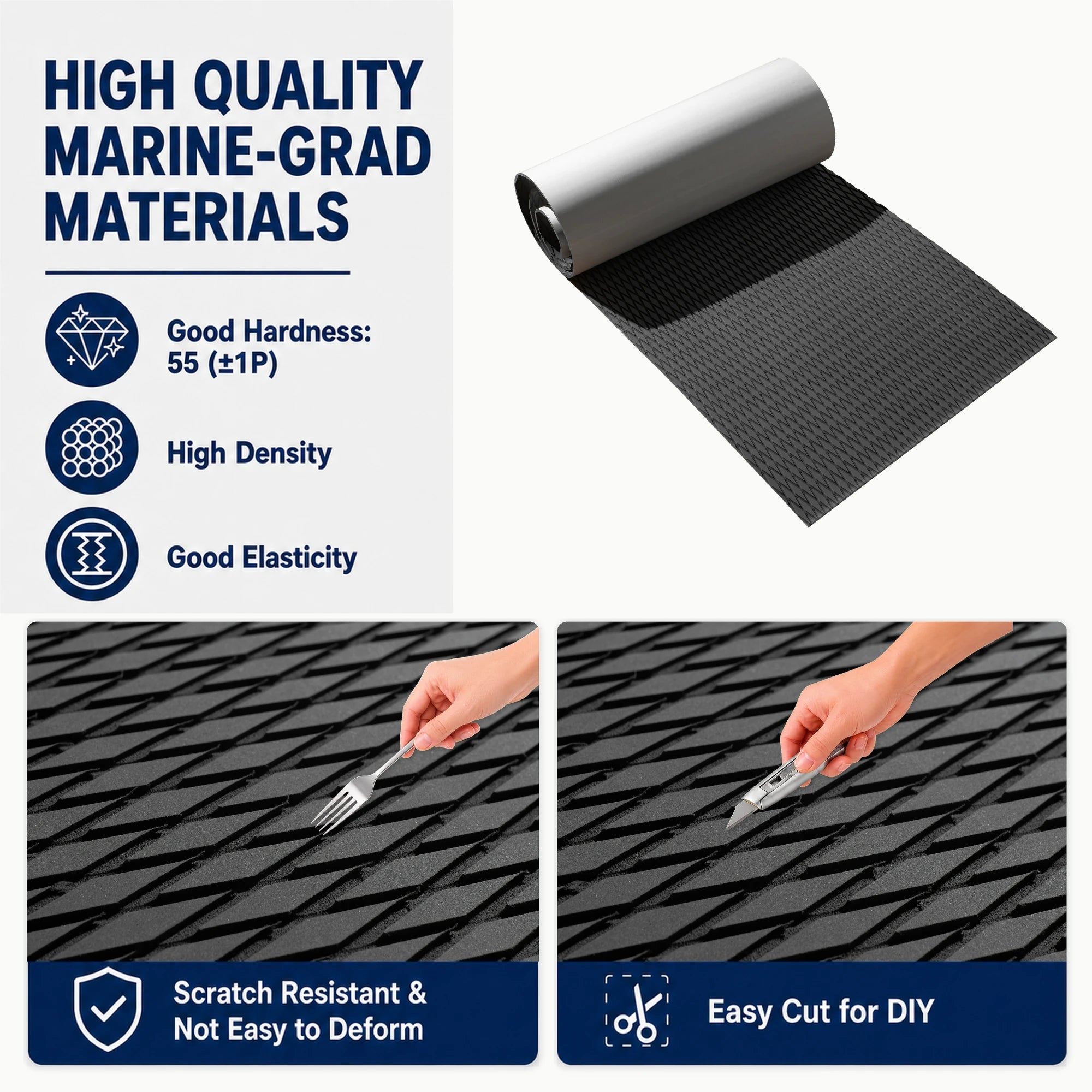 PoseidonDeck dark grey camo non-slip marine flooring #color_dark-grey-camo
