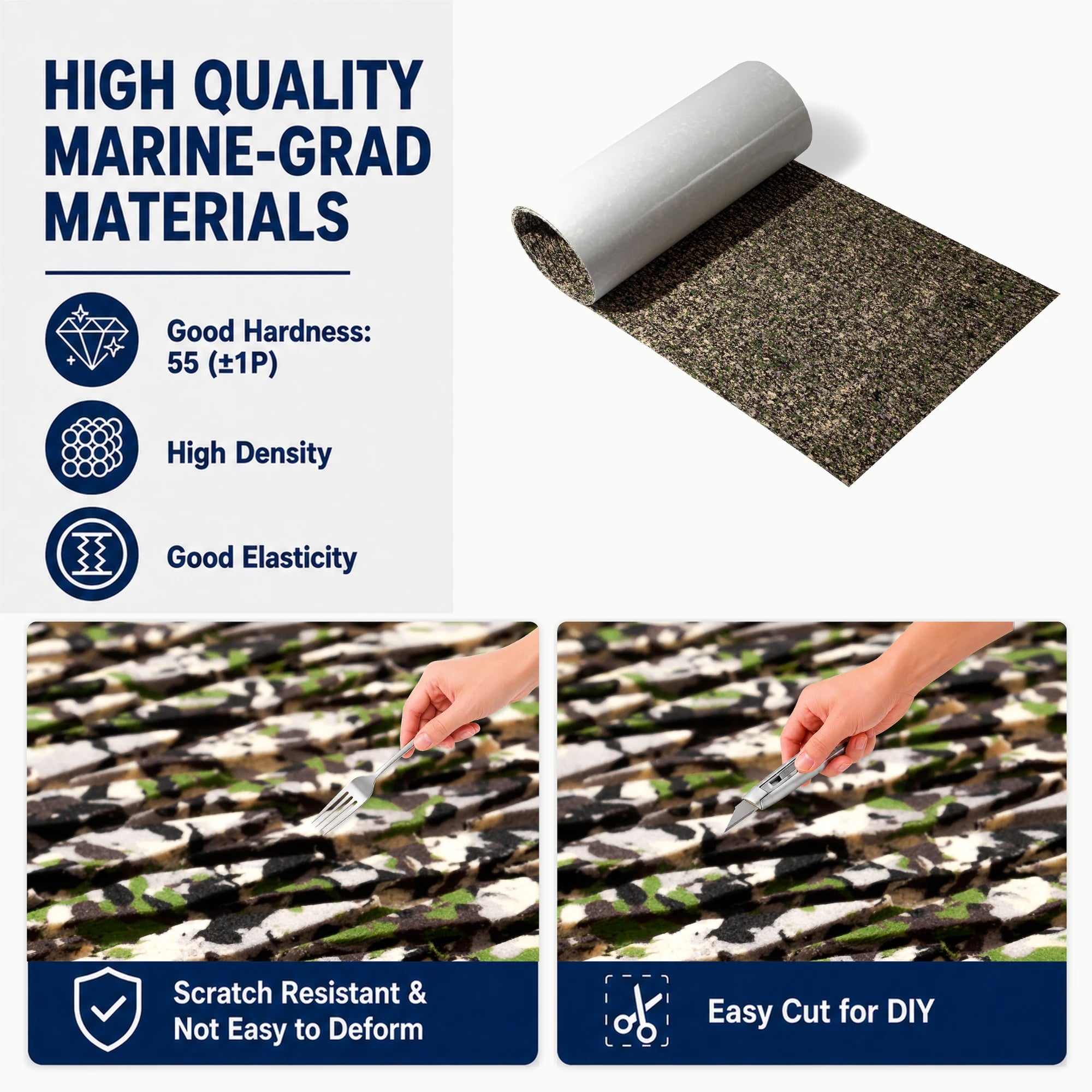 PoseidonDeck grass camo EVA foam boat flooring #color_grass-camo