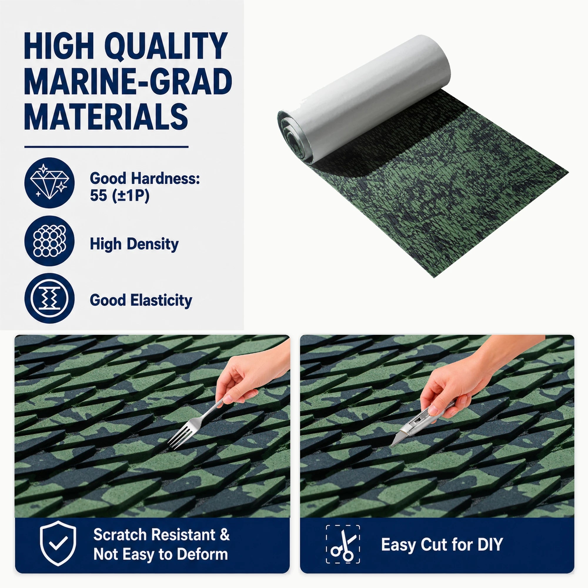 PoseidonDeck rainforest camo non-slip boat flooring #color_rainforest-camo
