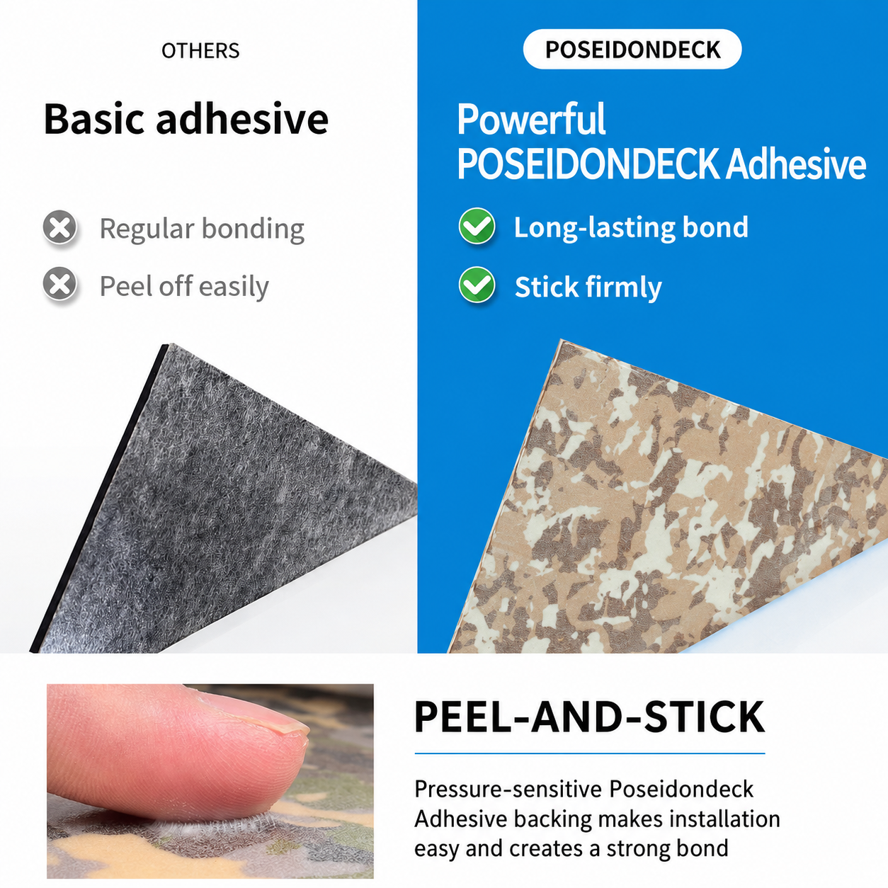 PoseidonDeck Camo Grooved Boat Decking