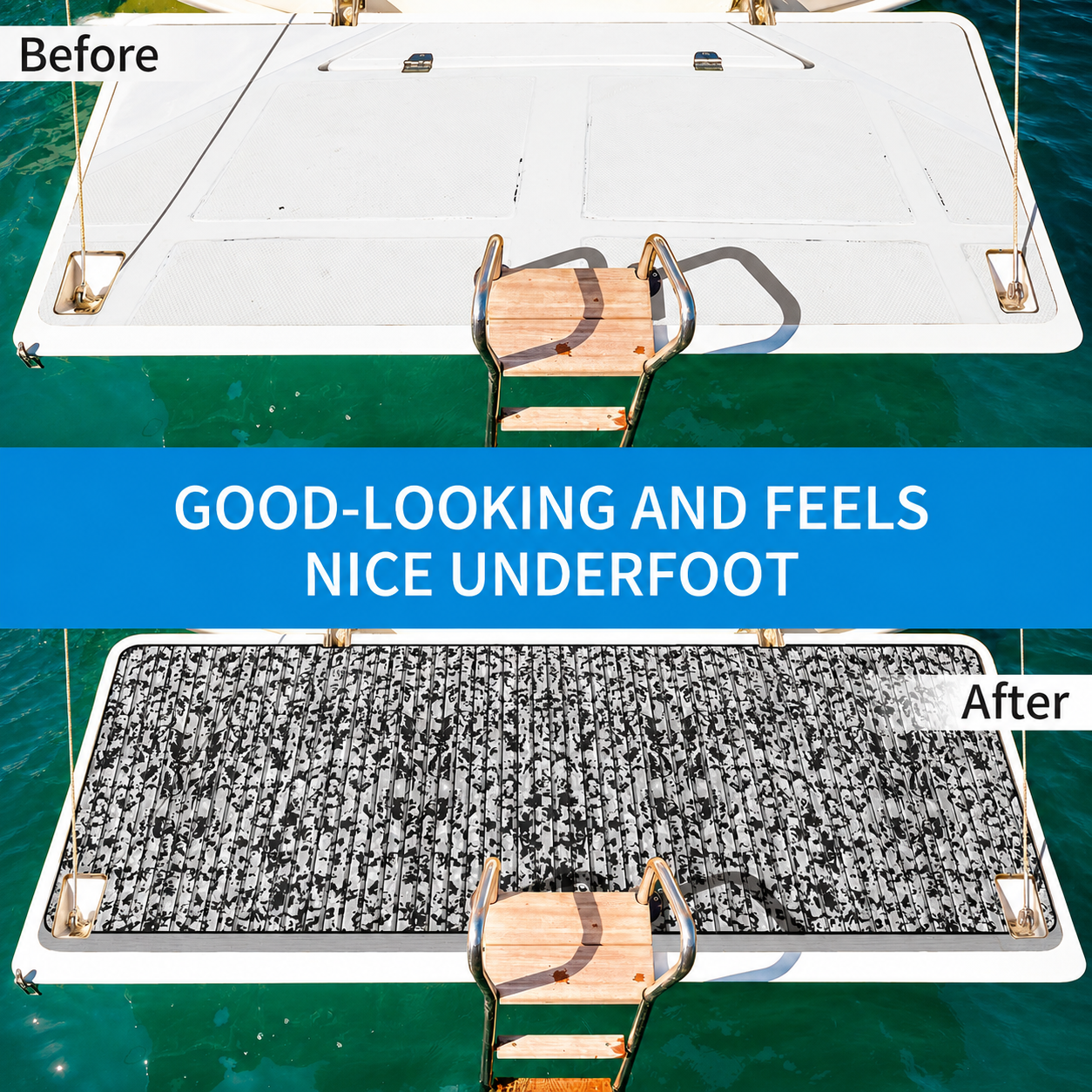 PoseidonDeck Camo Grooved Boat Decking