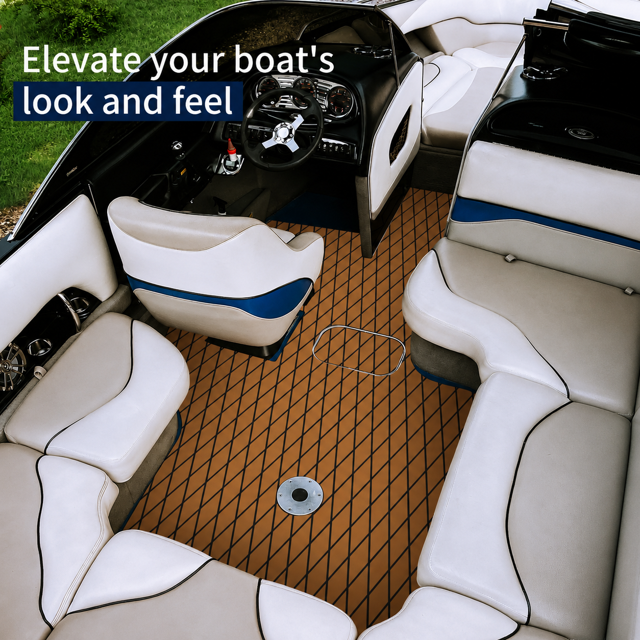 PoseidonDeck Diamond EVA Foam Boat Flooring