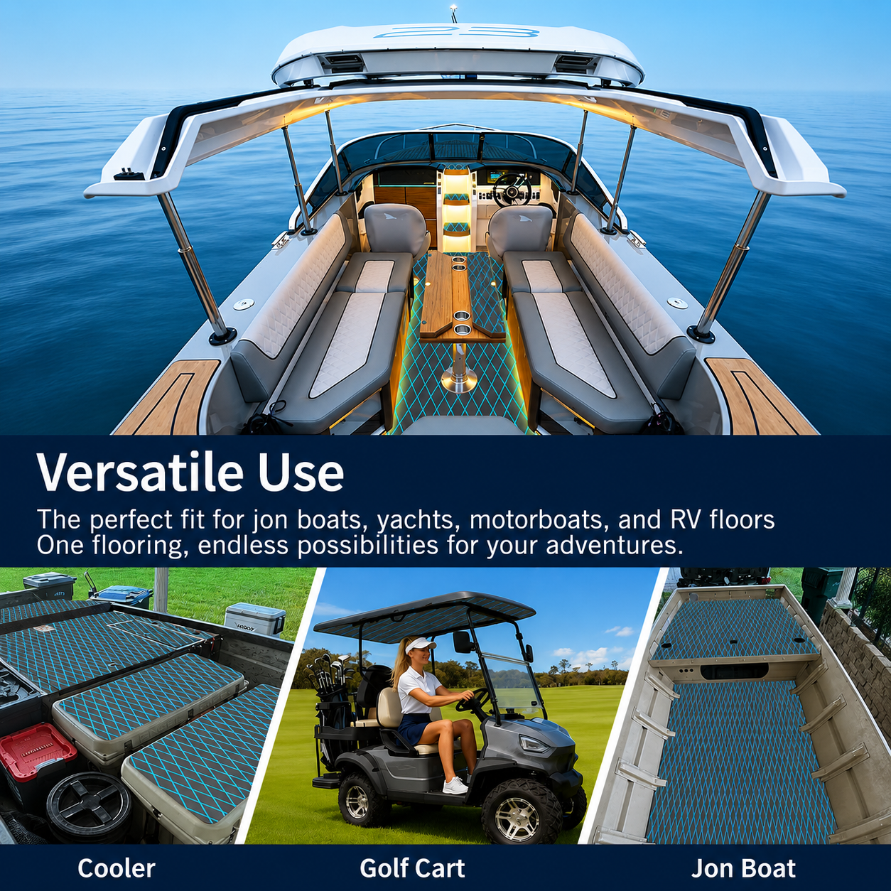 PoseidonDeck Diamond EVA Foam Boat Flooring