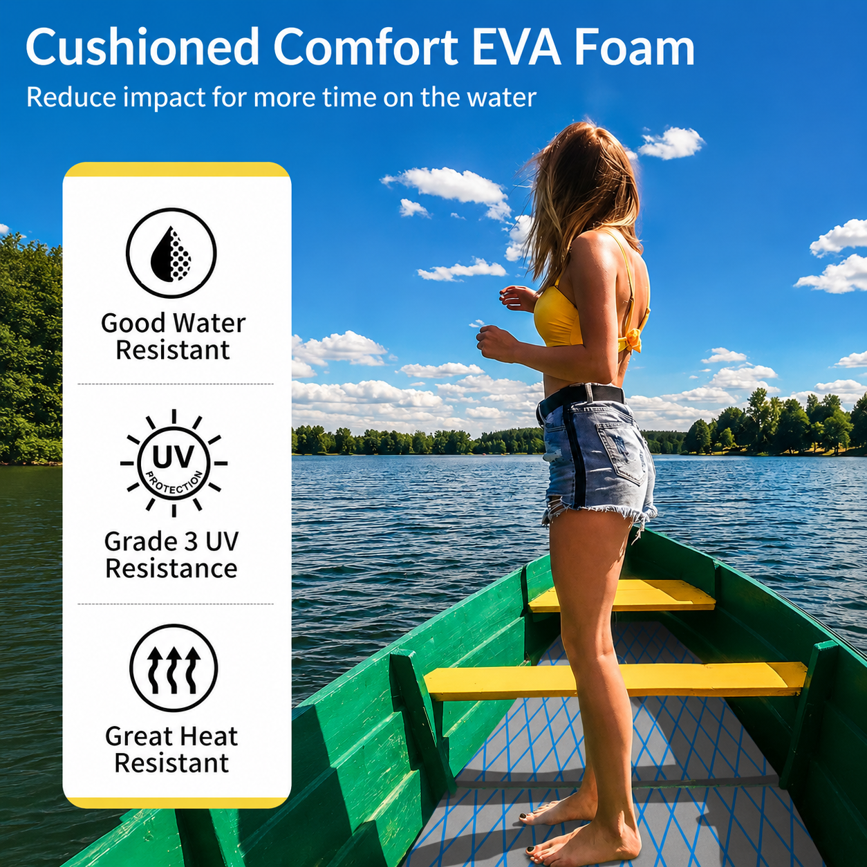 PoseidonDeck Diamond EVA Foam Boat Flooring