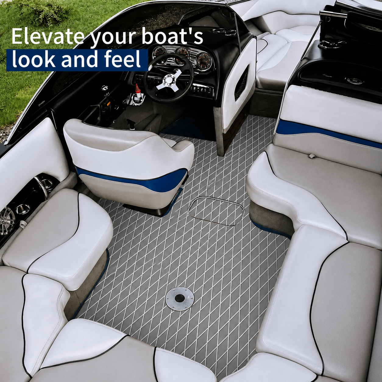 PoseidonDeck Diamond EVA Foam Boat Flooring