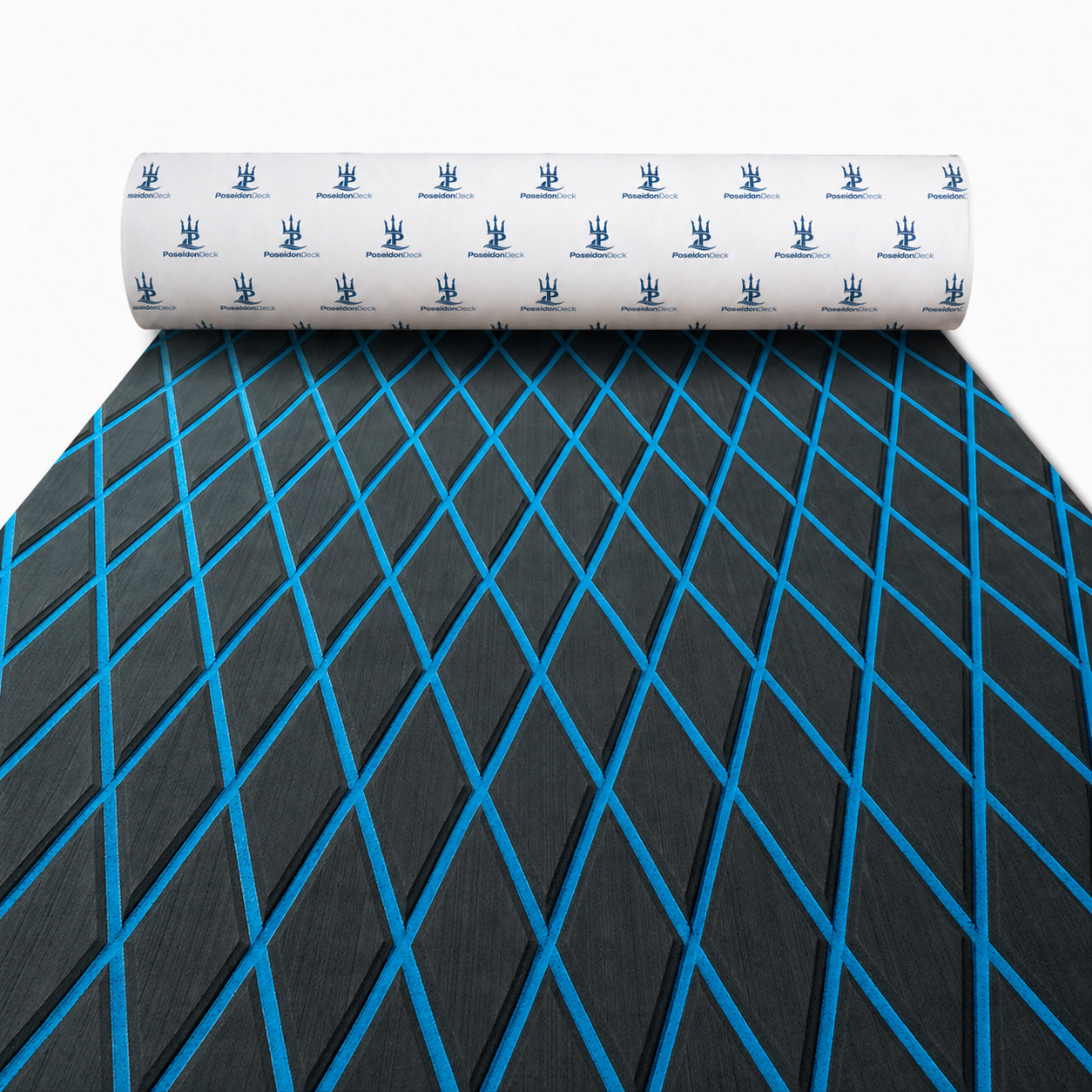 Black blue lines diamond EVA foam boat flooring roll product view