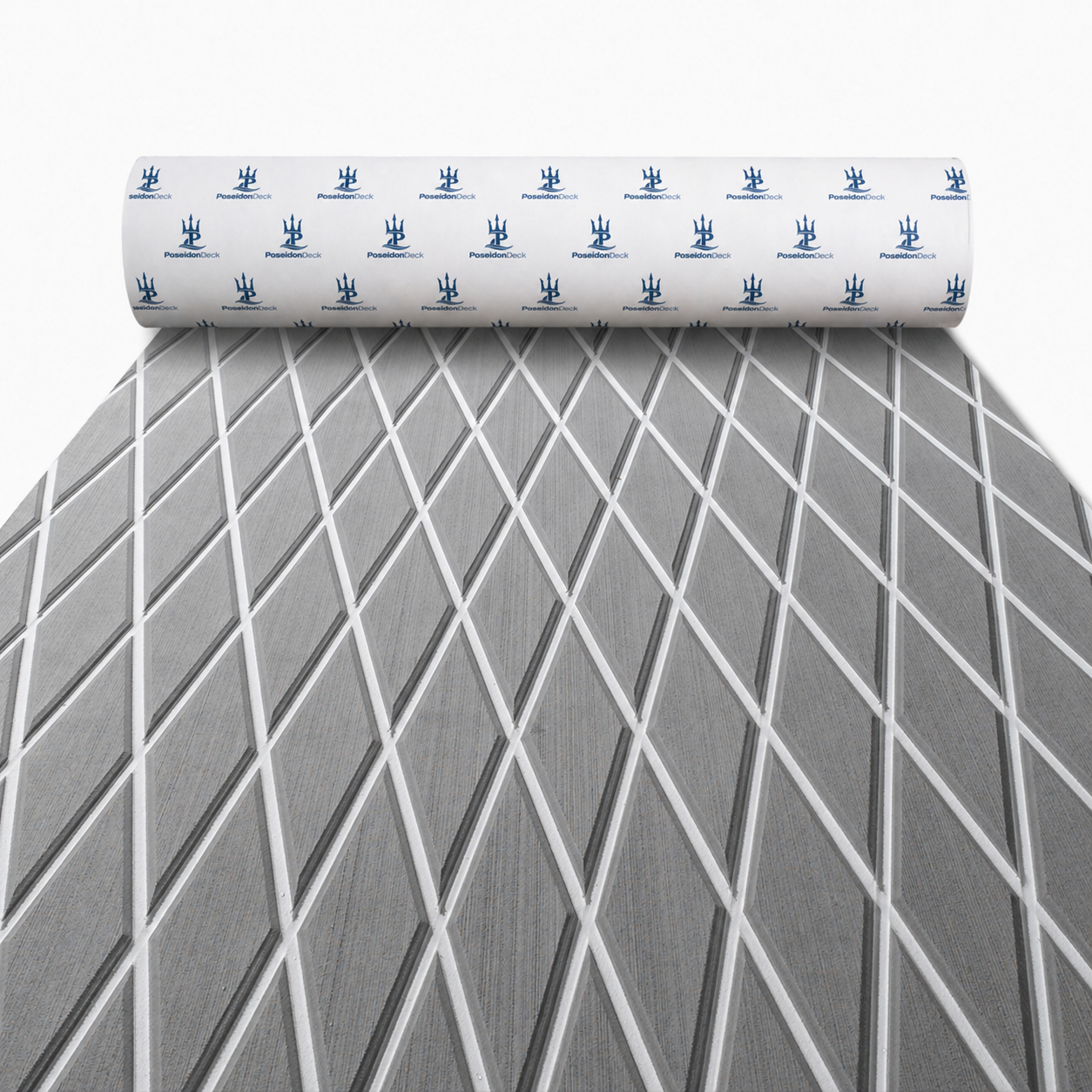 Gray white stripe diamond EVA boat flooring