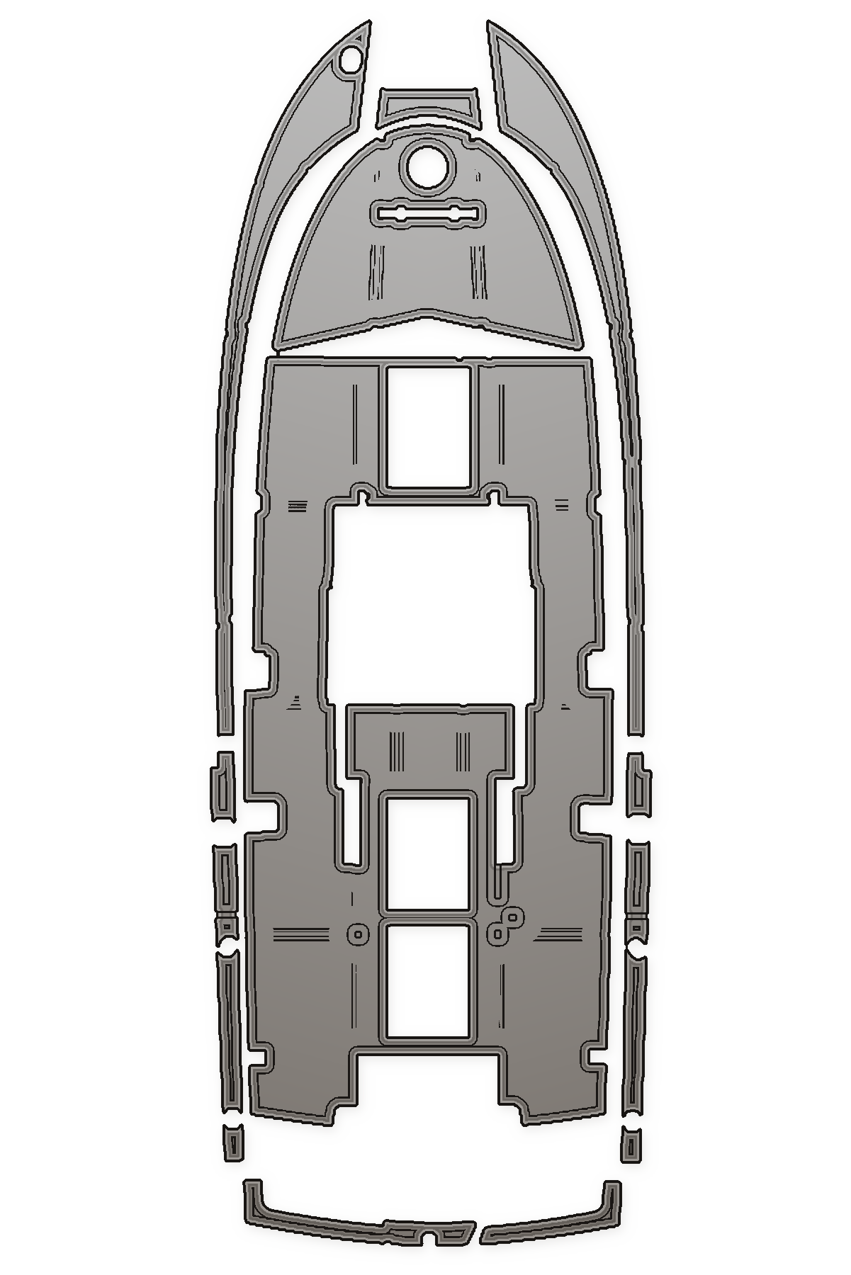 1987 Shamrock 24 Custom EVA Foam Boat Flooring