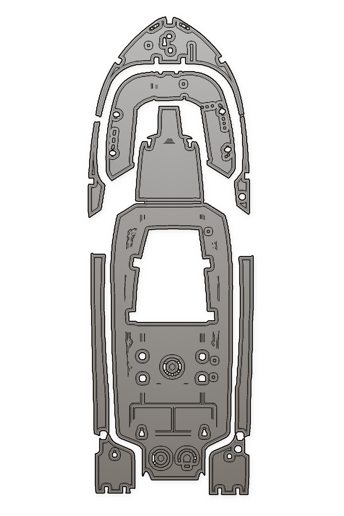1996 Mako 221 Custom EVA Foam Boat Flooring