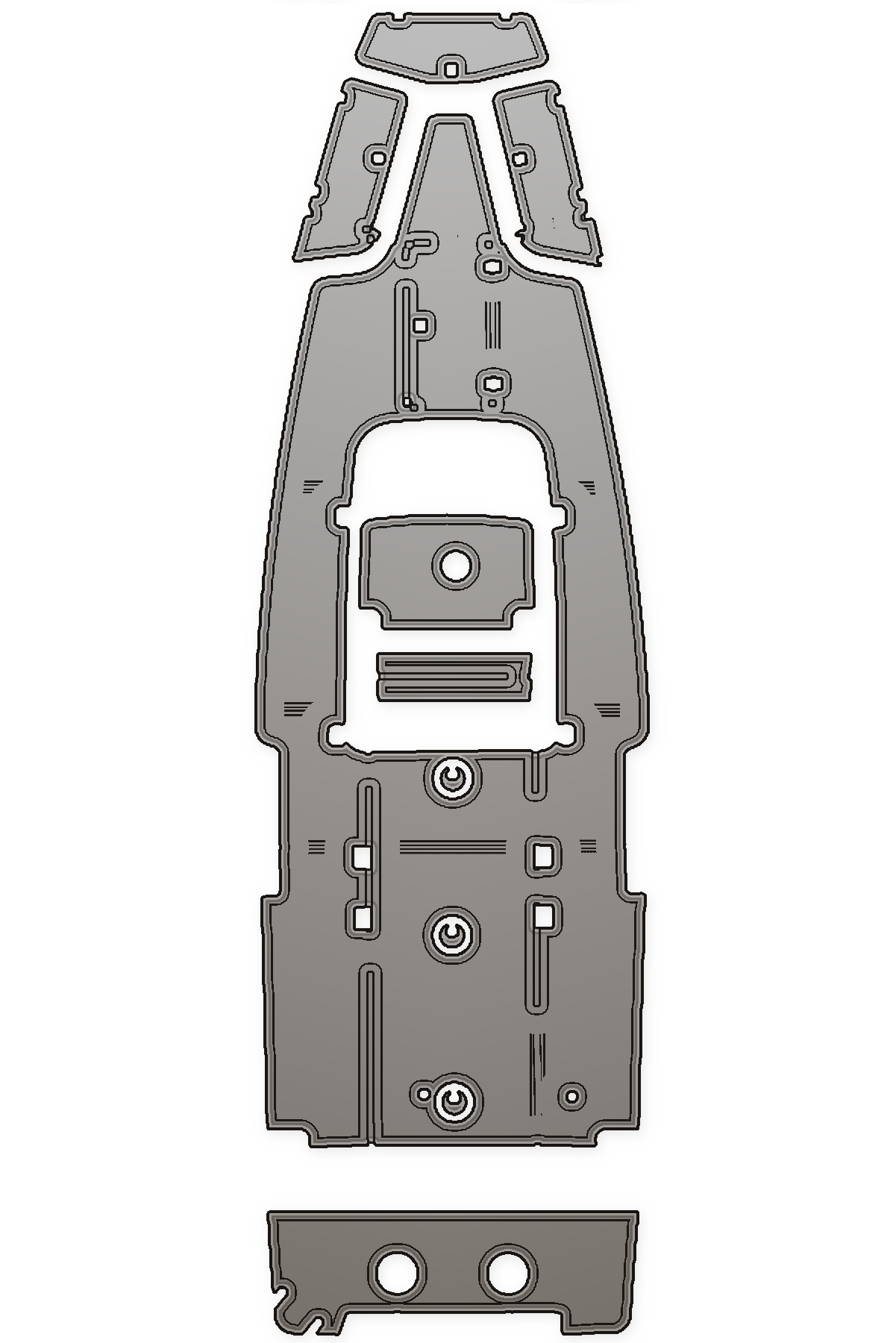 1998 Cravalle 28 CC Custom EVA Foam Boat Flooring