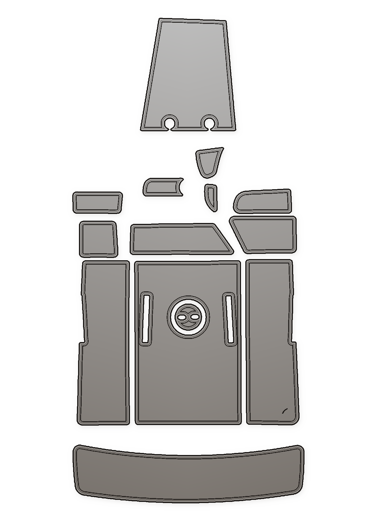 1999 Baja 252 Custom EVA Foam Boat Flooring — custom EVA foam boat flooring layout