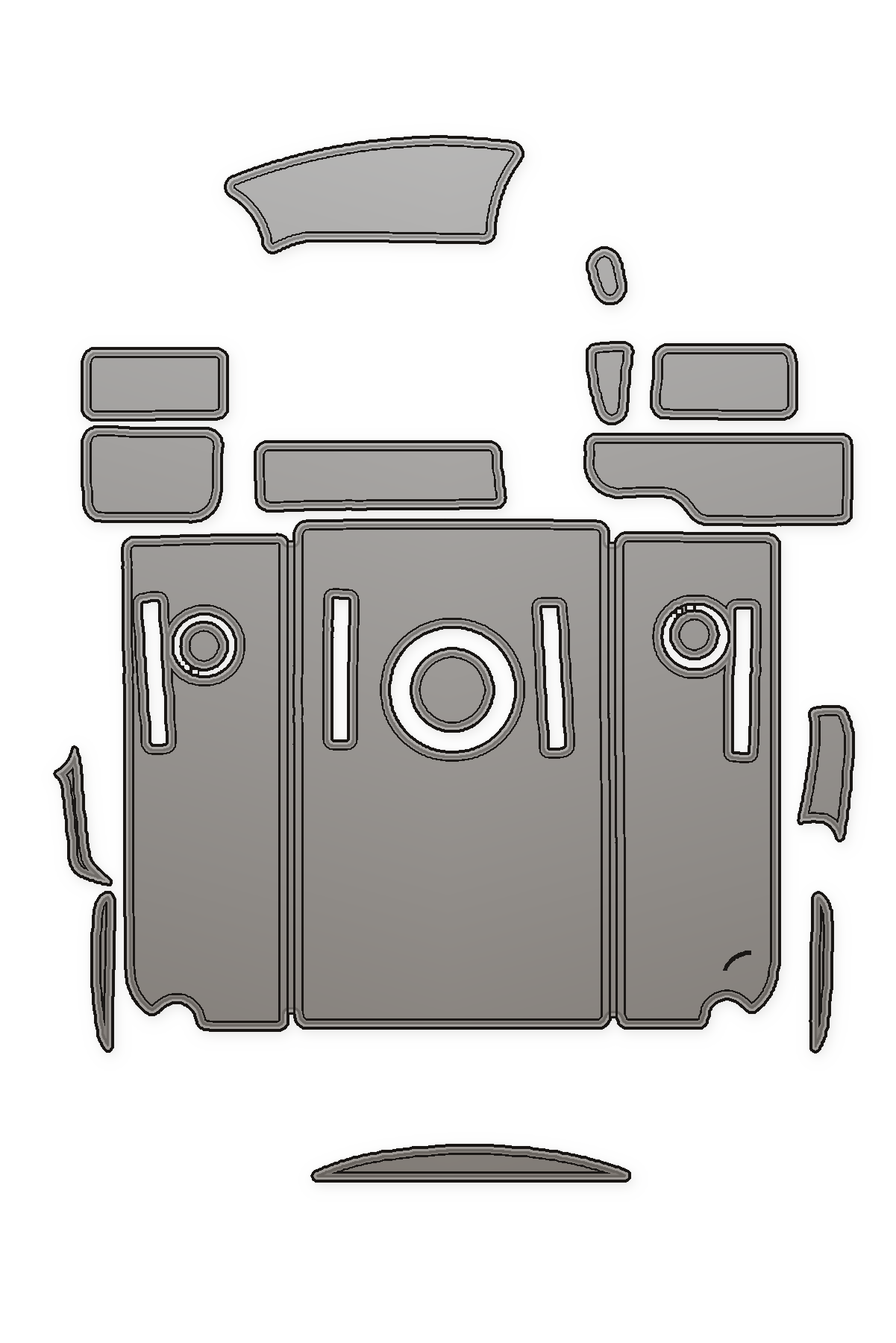 1999-2000 Baja Outlaw 29 Custom EVA Foam Boat Flooring — custom EVA foam boat flooring layout