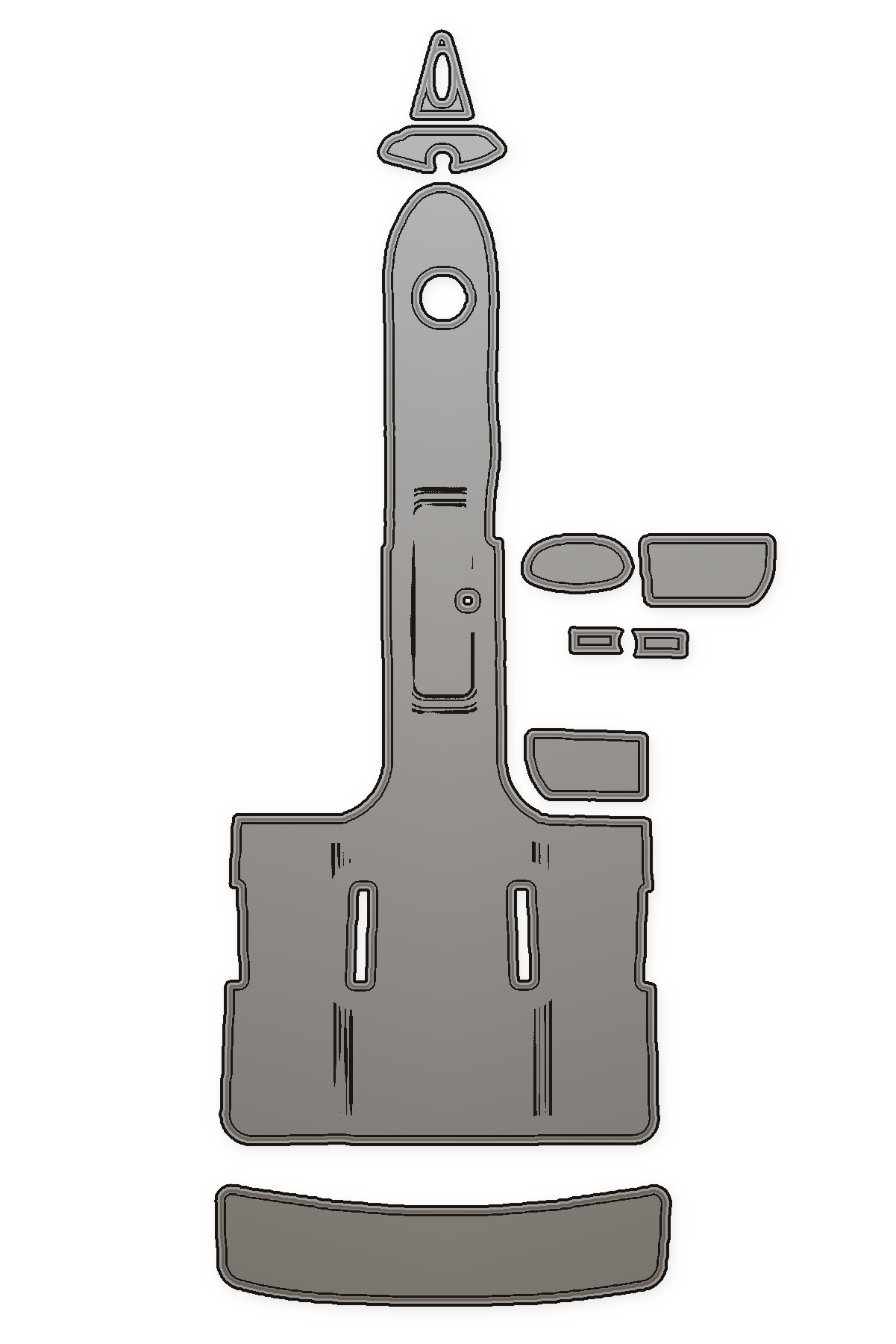 1997 Baja 252 Islander Custom EVA Foam Boat Flooring — custom EVA foam boat flooring layout