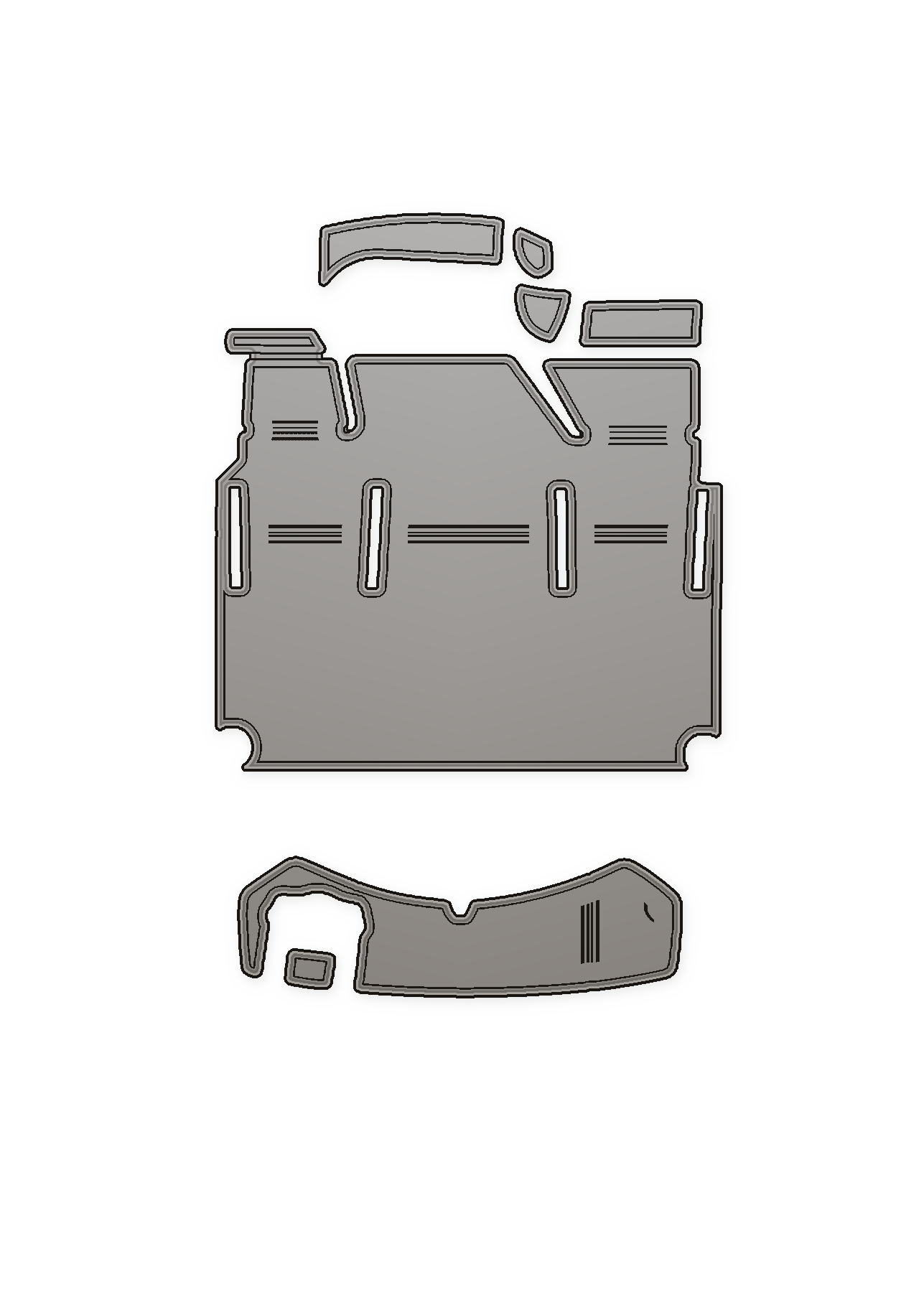 2005 Baja 275 Custom EVA Foam Boat Flooring — custom EVA foam boat flooring layout