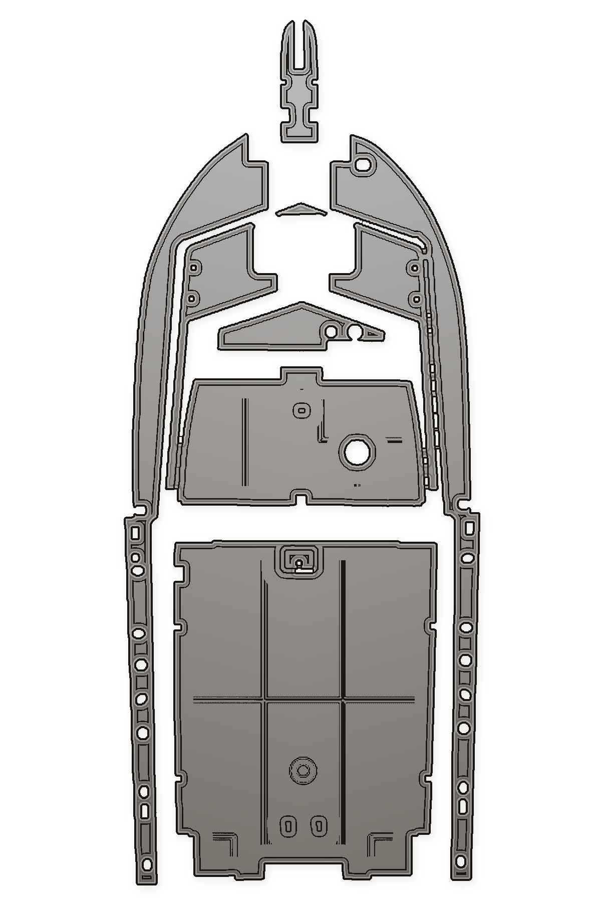 2001 Parker 25 Custom EVA Foam Boat Flooring