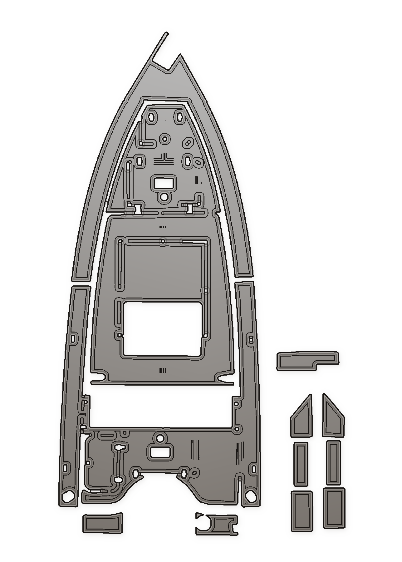 2003 Aquasport Bay 185 Custom EVA Foam Boat Flooring