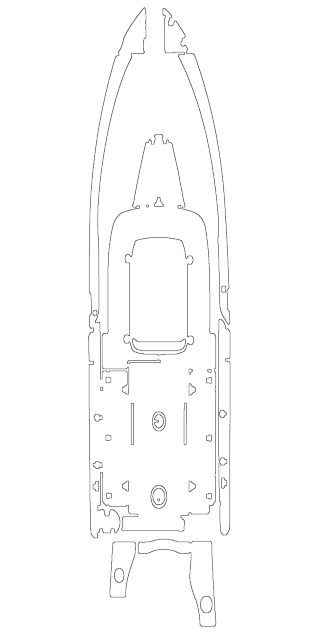 2003-2004 Boston Whaler 270 Outrage Aangepaste EVA Schuim Boot Vloer