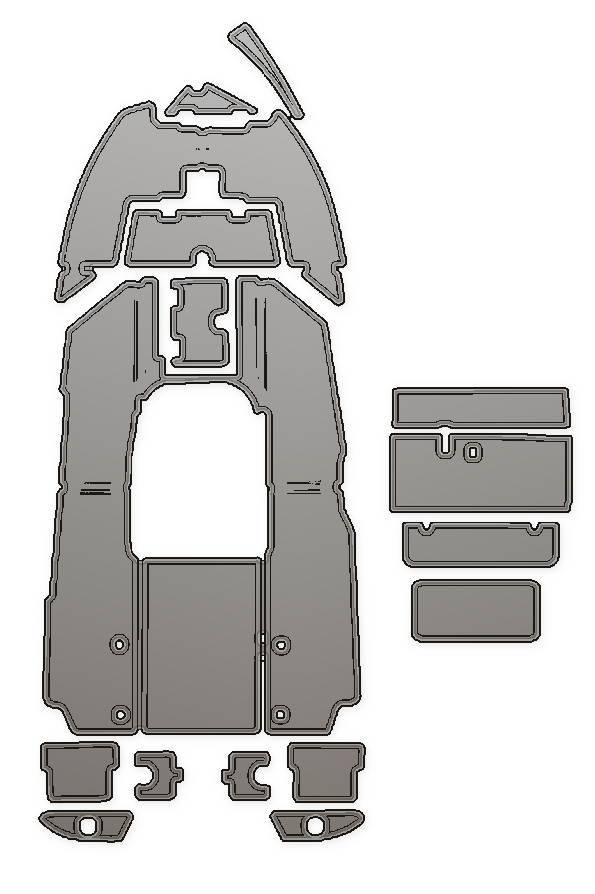 2003 Mako 17 Custom EVA Foam Boat Flooring