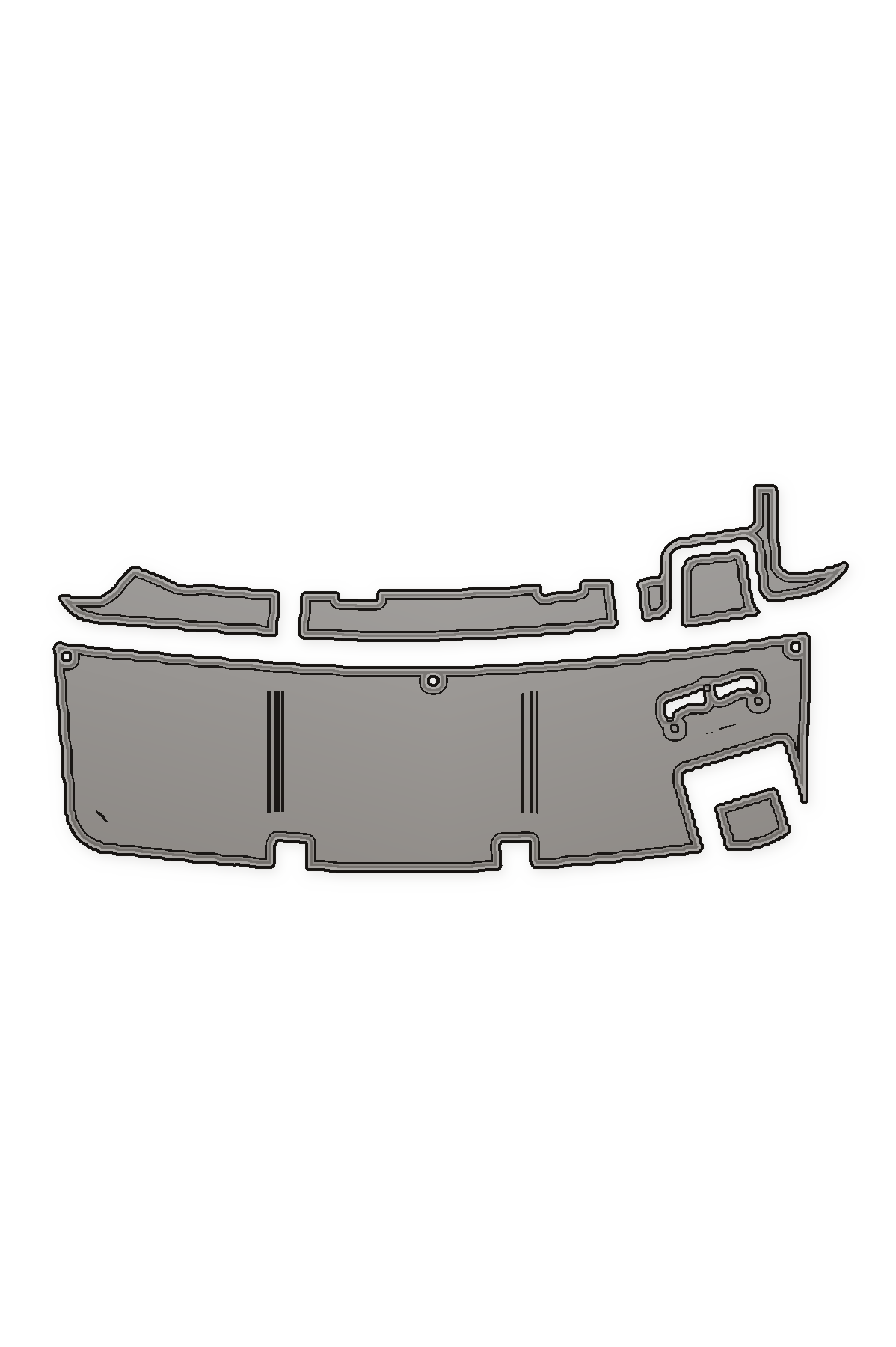 2004-2005 Rinker Fiesta Vee 342 (2004 Fitment 519-147) Aangepaste EVA Schuim Bootvloer