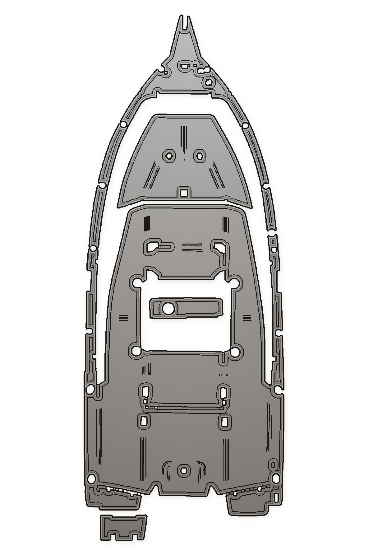 2004 Key West 2020 CC Custom EVA Foam Boat Flooring