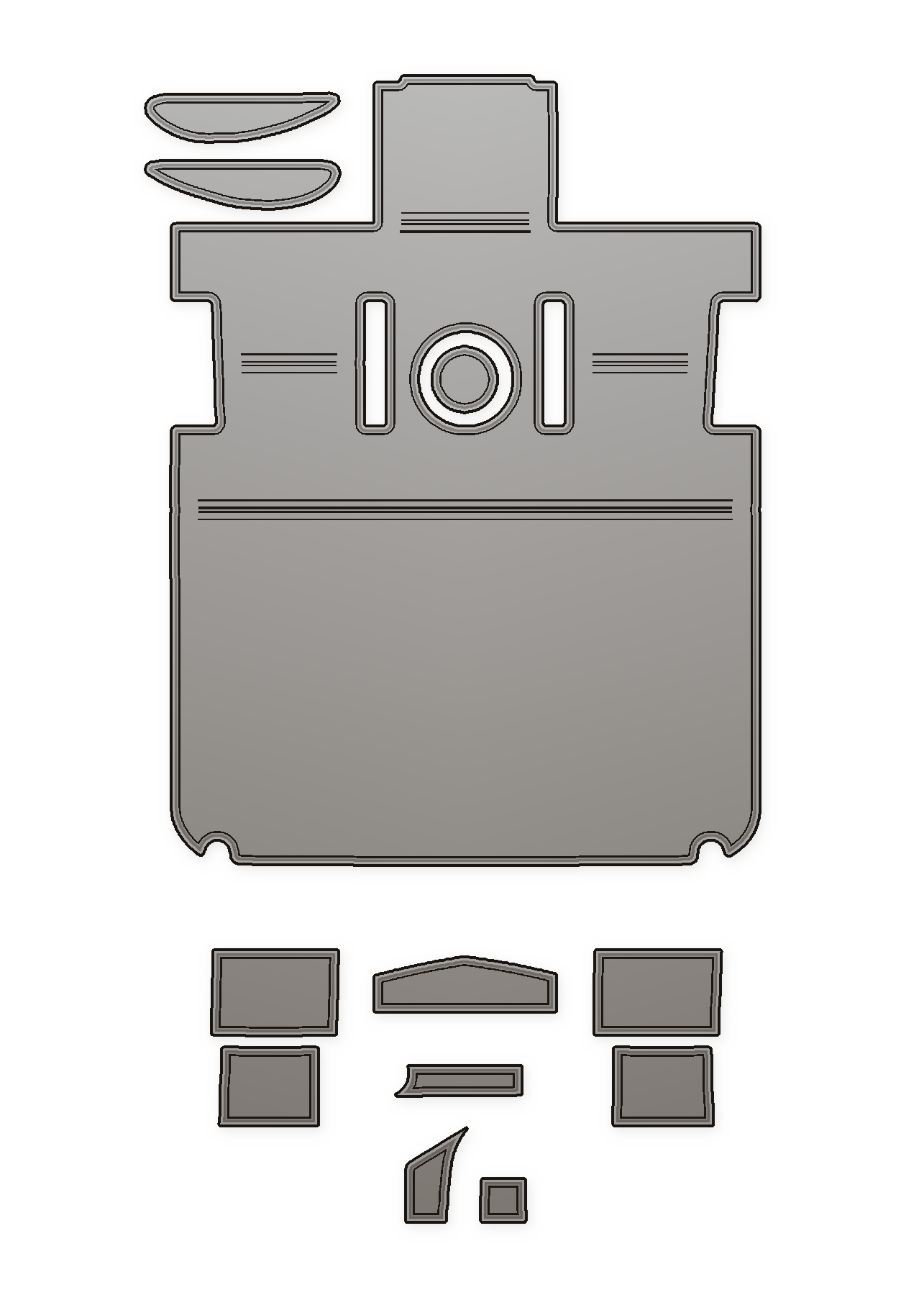 2004-2006 Baja 33 Outlaw Custom EVA Foam Boat Flooring — custom EVA foam boat flooring layout
