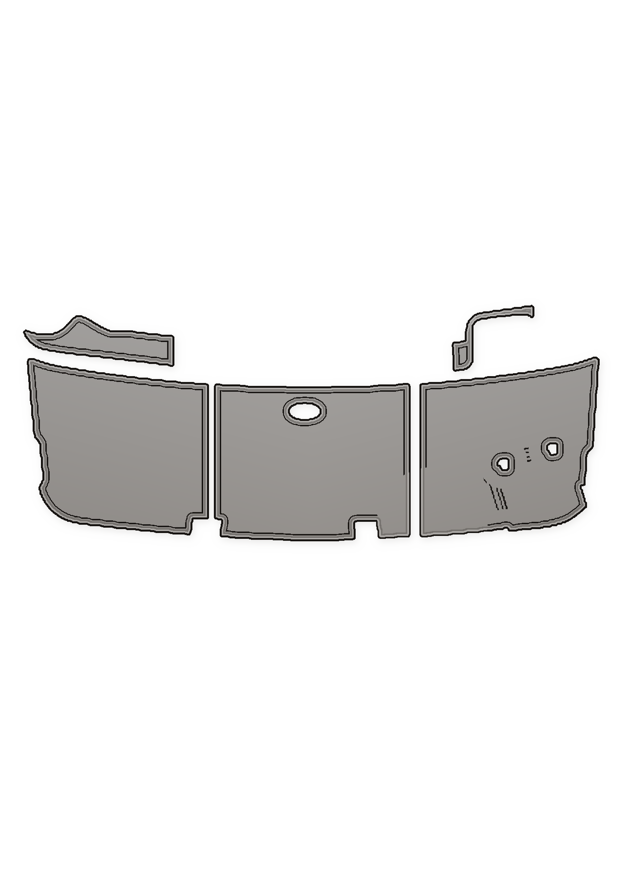 2004-2005 Rinker Fiesta Vee 342 (2005 Fitment 519-120) Custom EVA Foam Boat Flooring