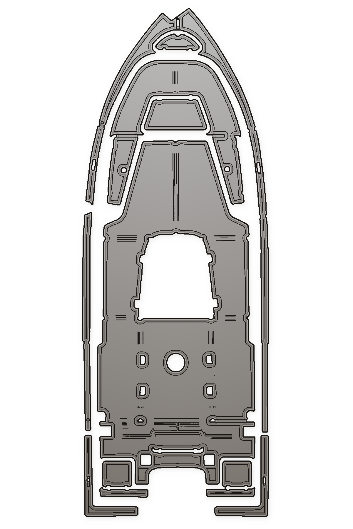 2005 Tidewater 2400 Bay Max Custom EVA Foam Boat Flooring