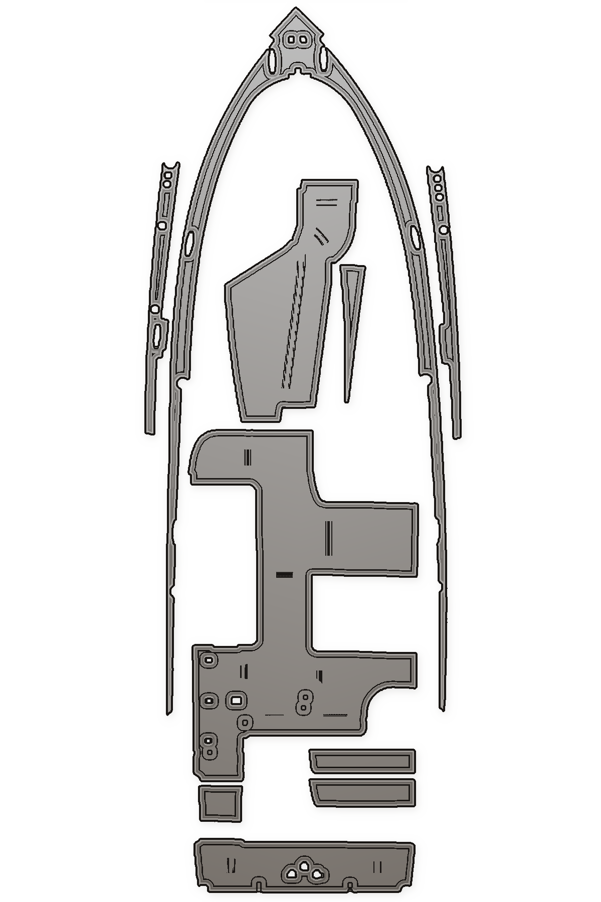 2007-2008 Midnight Express 37 Custom EVA Foam Boat Flooring