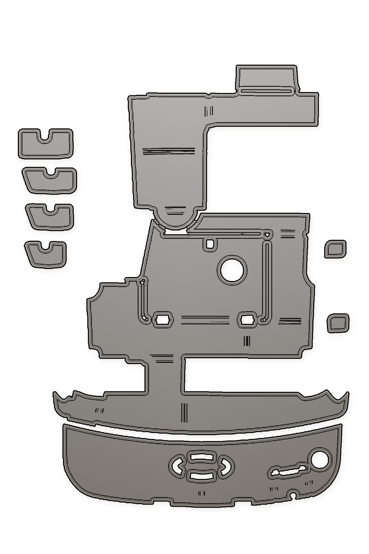 2007-2008 Larson Cabin 330 (2007 Fitment 542-110) Custom EVA Foam Boat Flooring