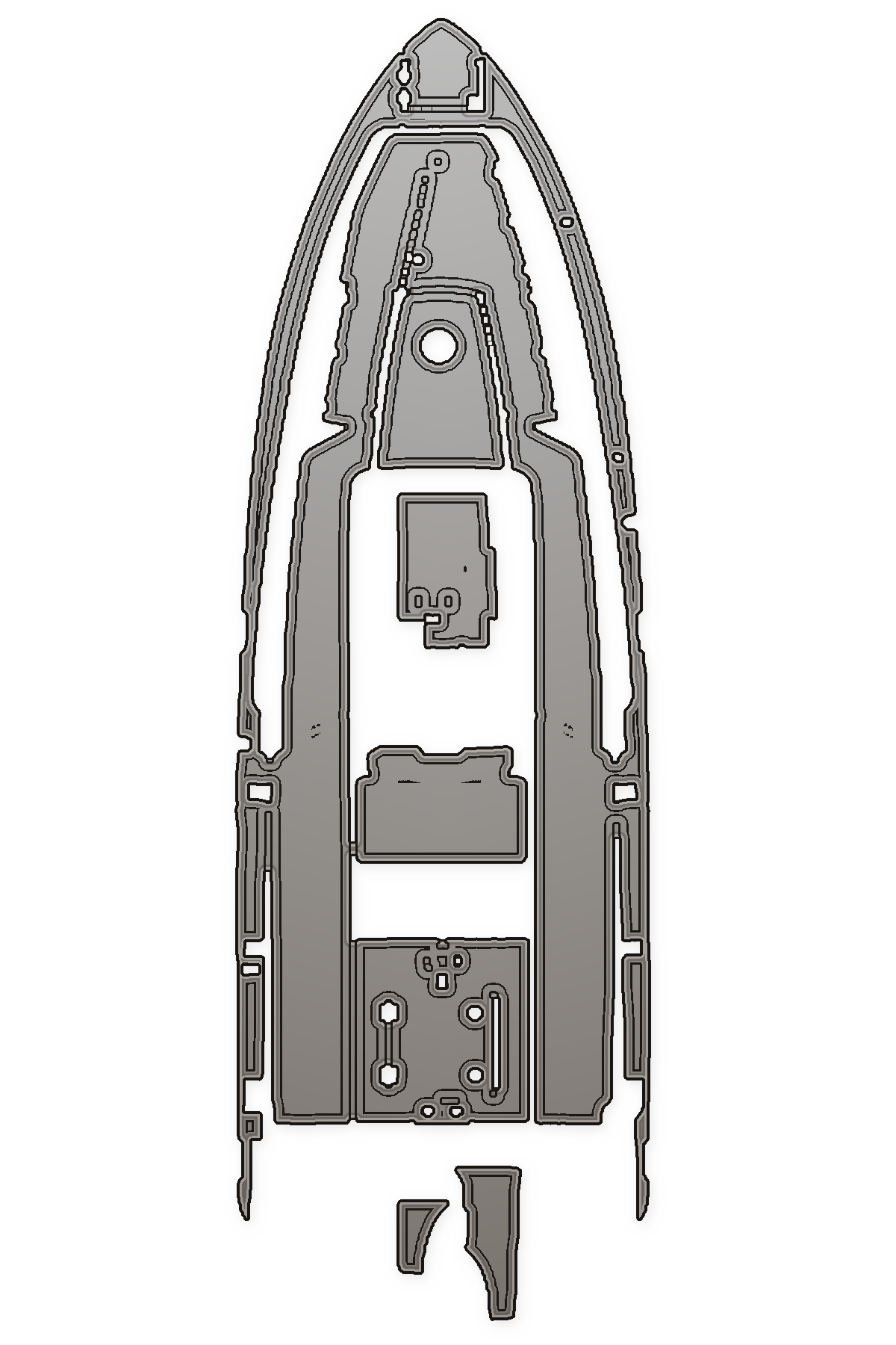 2008 Everglades 350CC Custom EVA Foam Boat Flooring